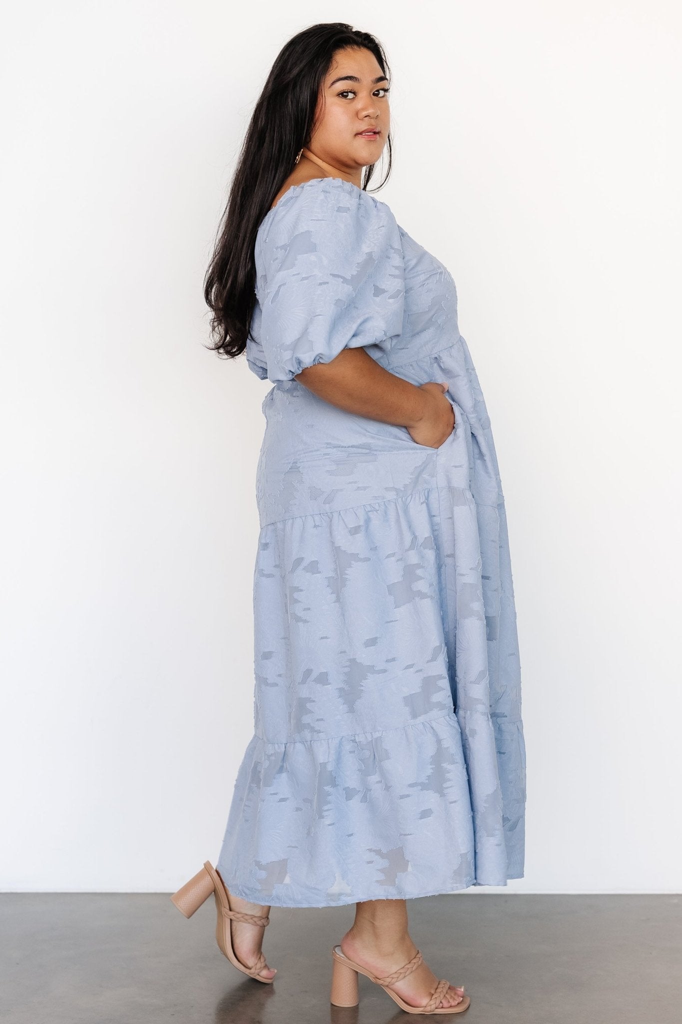 Hayward Dress | Dusty Blue Cheap Sale Buy