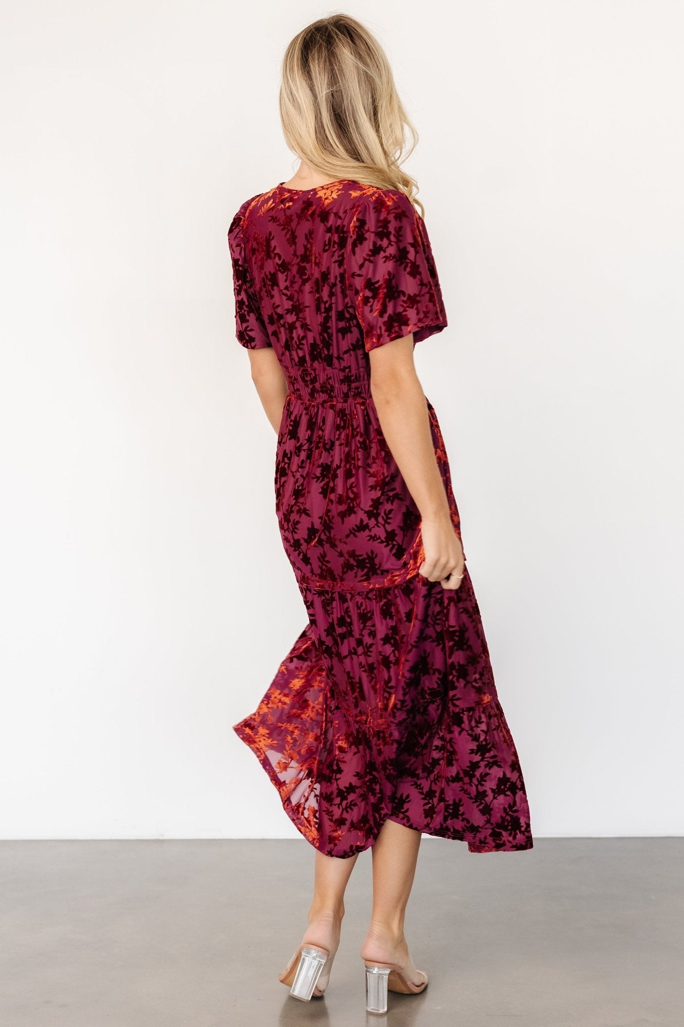 Bronwyn Velvet Dress | Rust Outlet Original