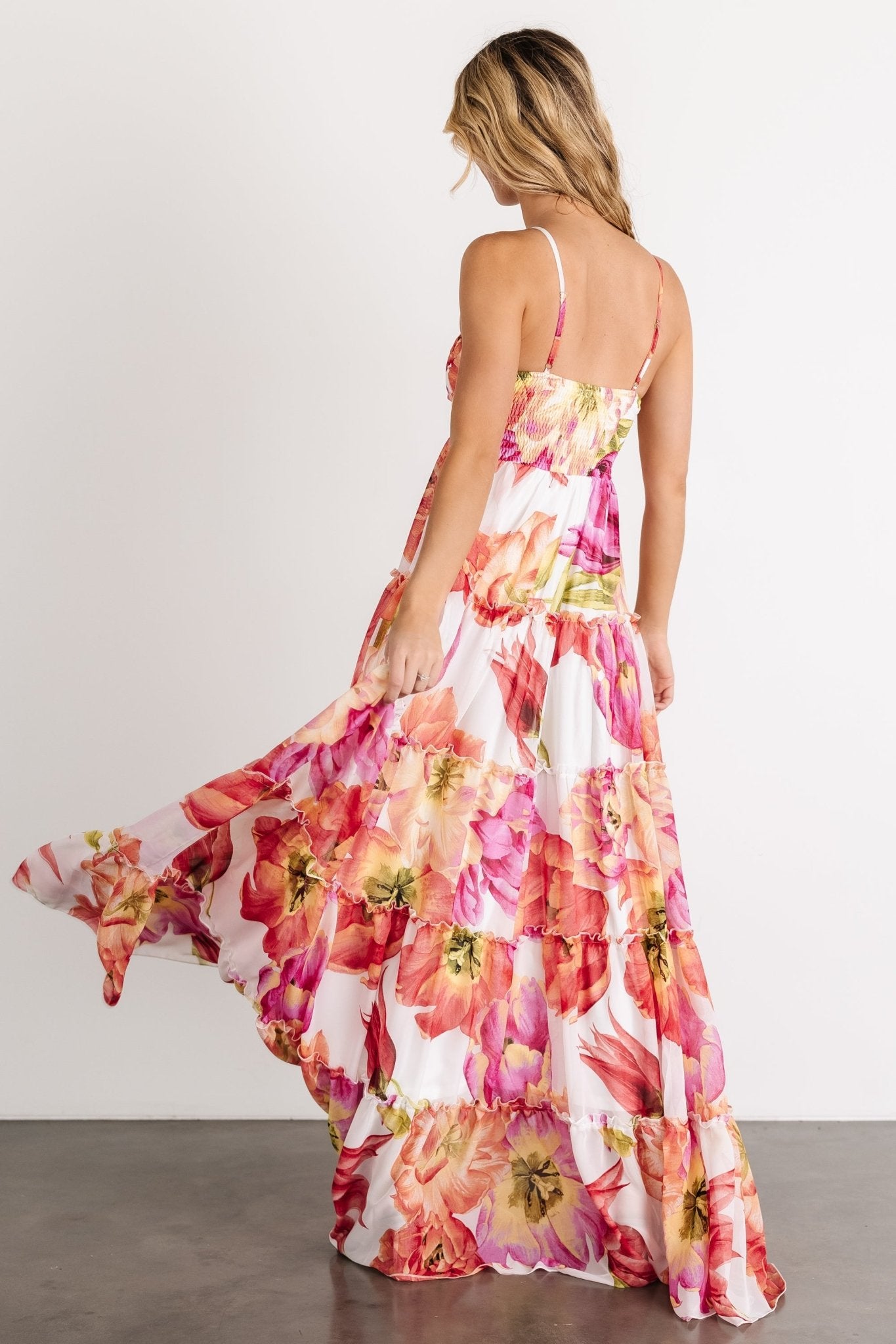 Charmaine Maxi Dress | Pink + Red Floral Cheap Sale Wiki