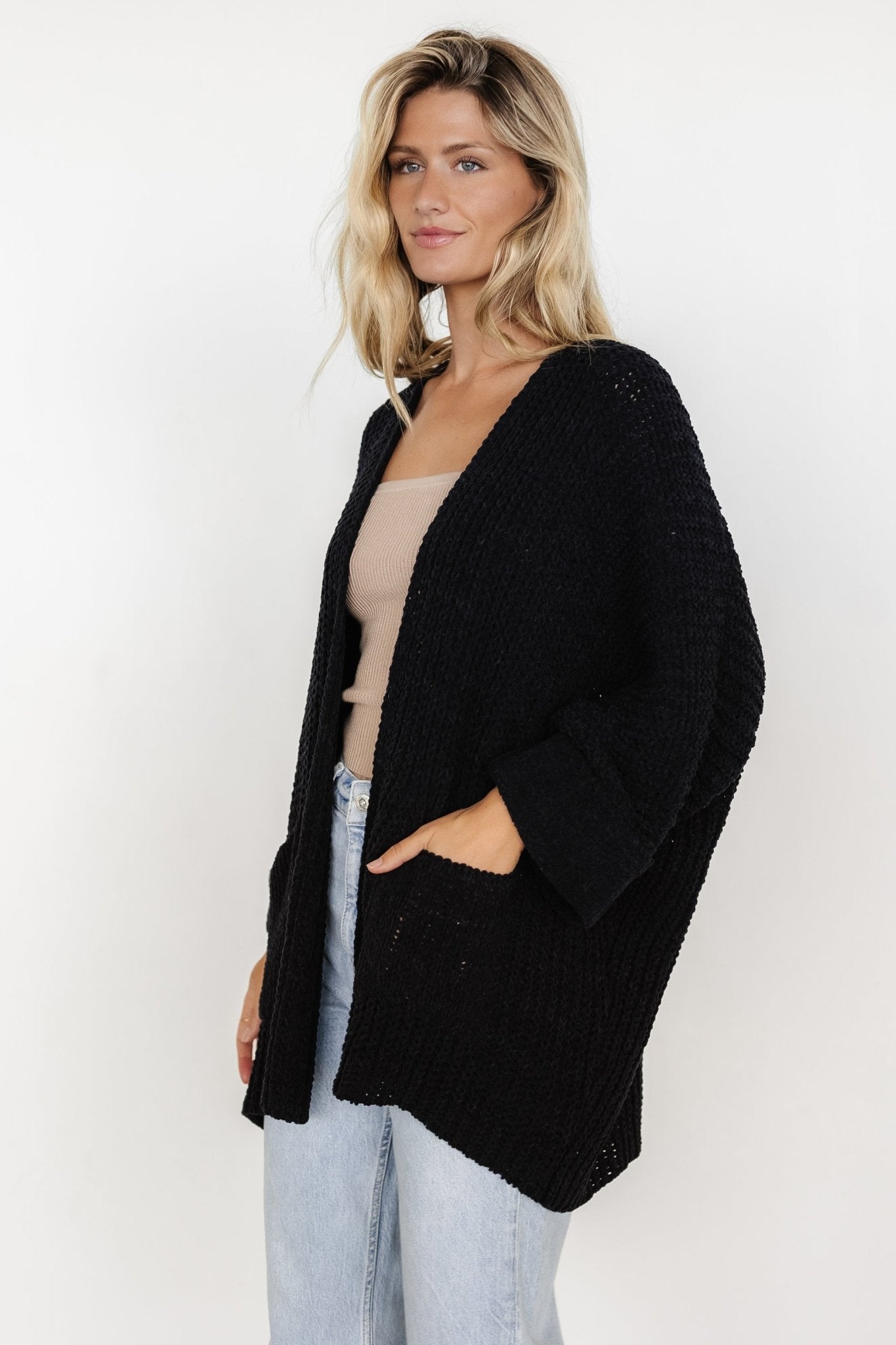 Cybele Oversized Cardigan | Black Free Shipping Finishline