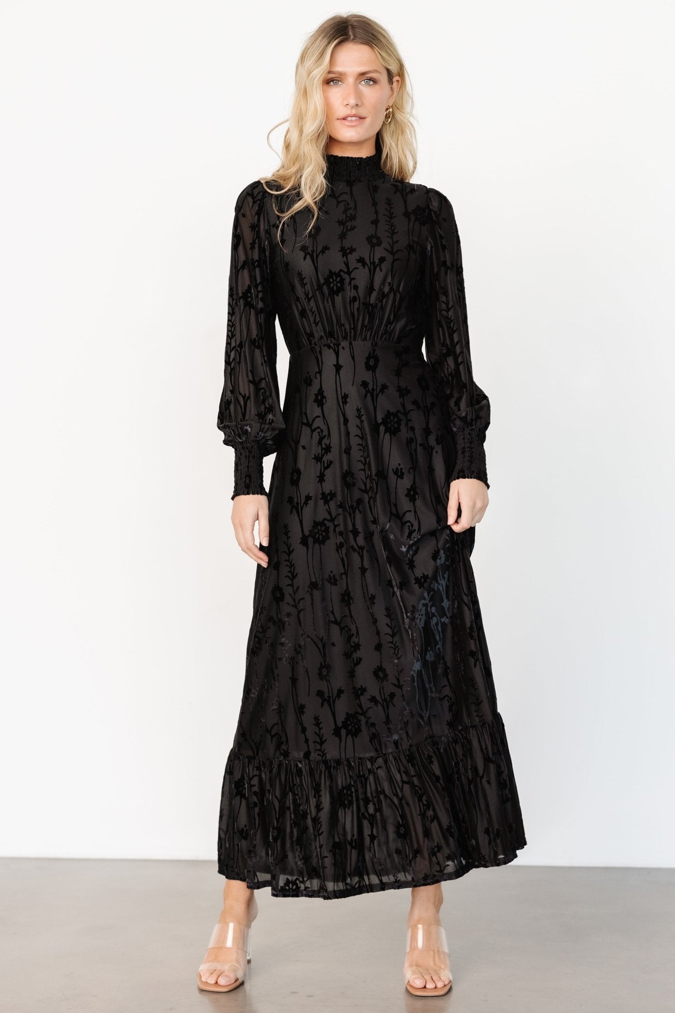 Penelope Velvet Maxi Dress | Black Free Shipping The Cheapest