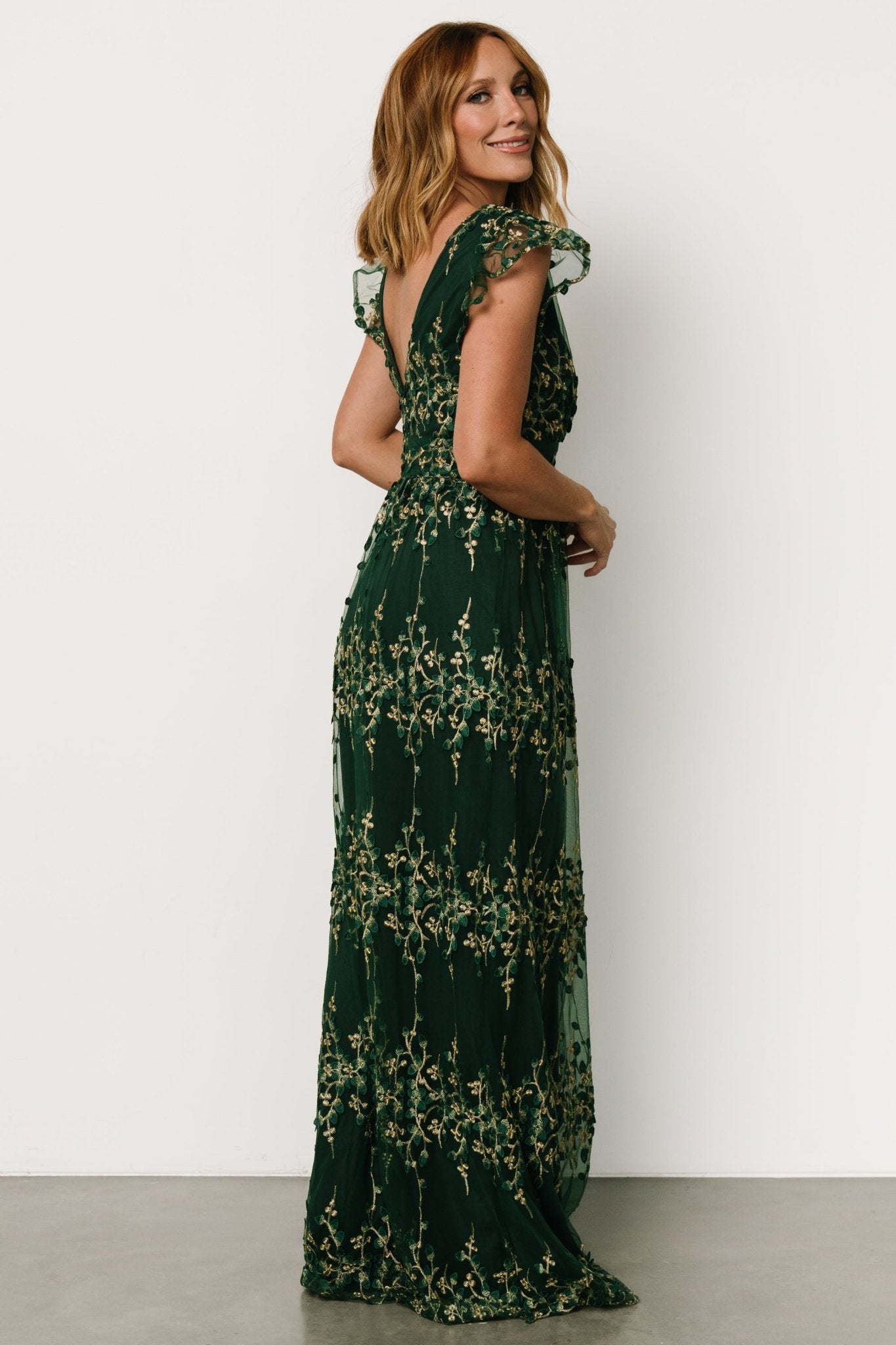 Eva Embroidered Maxi Dress | Green + Gold Where To Buy