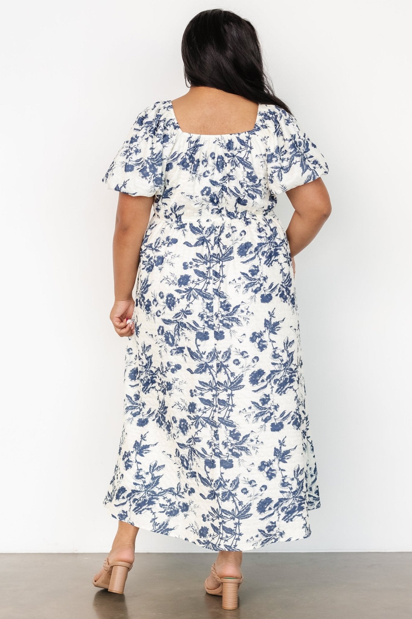 Graceland Maxi Dress | Cream + Navy Floral How Much Online