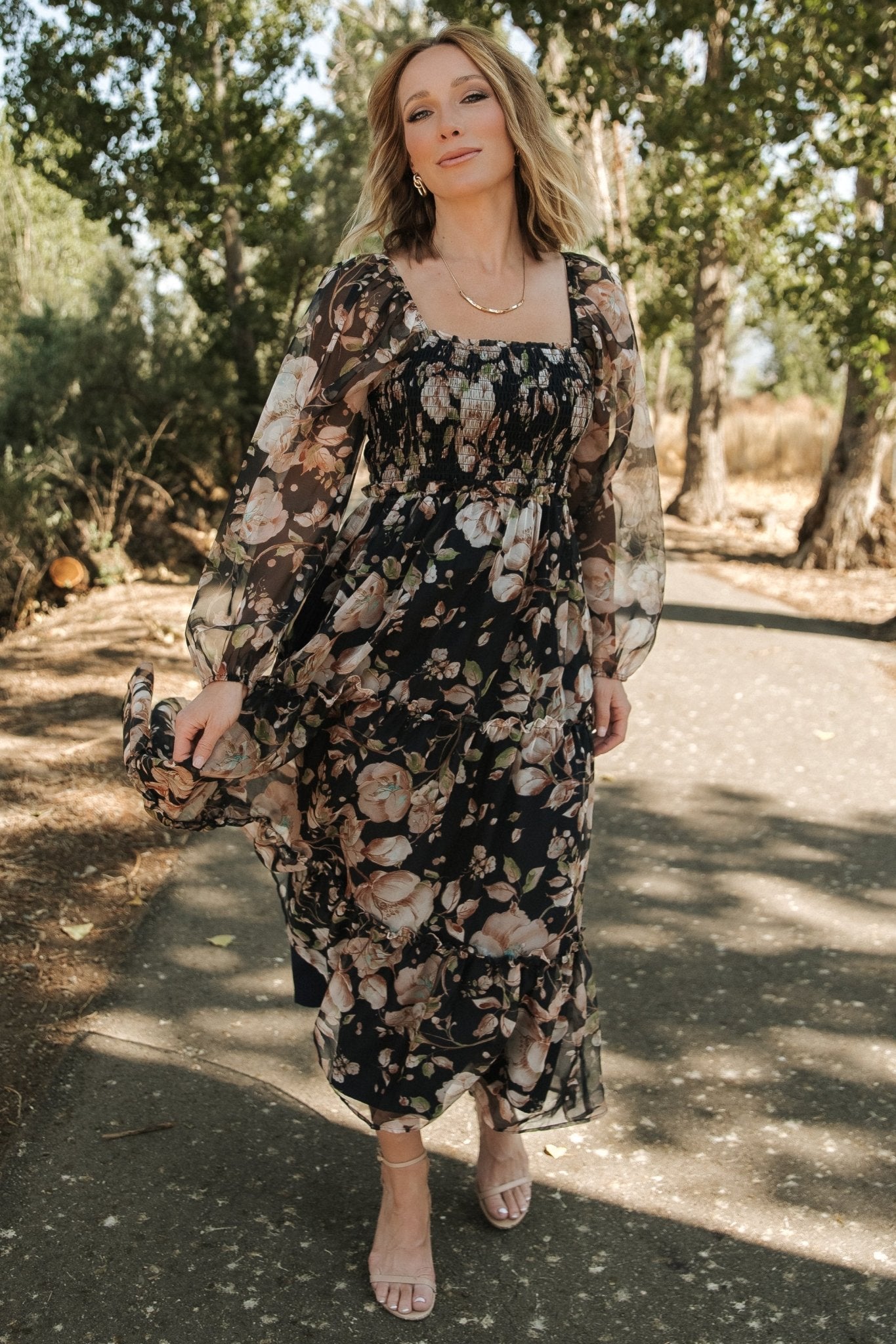 Adeline Smocked Maxi Dress | Midnight Floral For Cheap Online