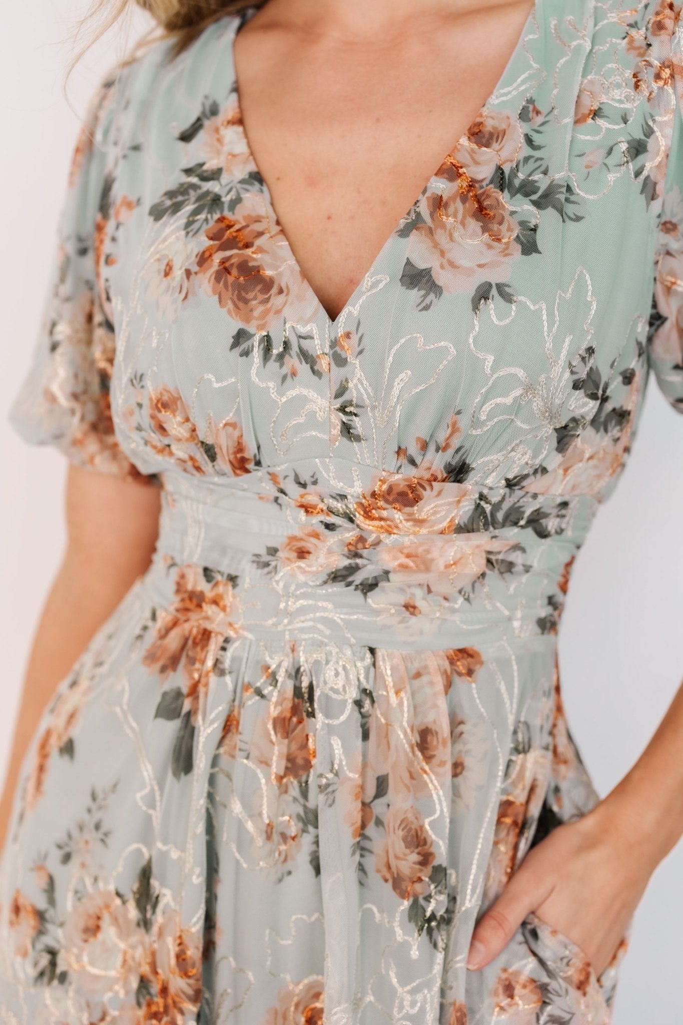 Ardley Maxi Dress | Sage Floral View