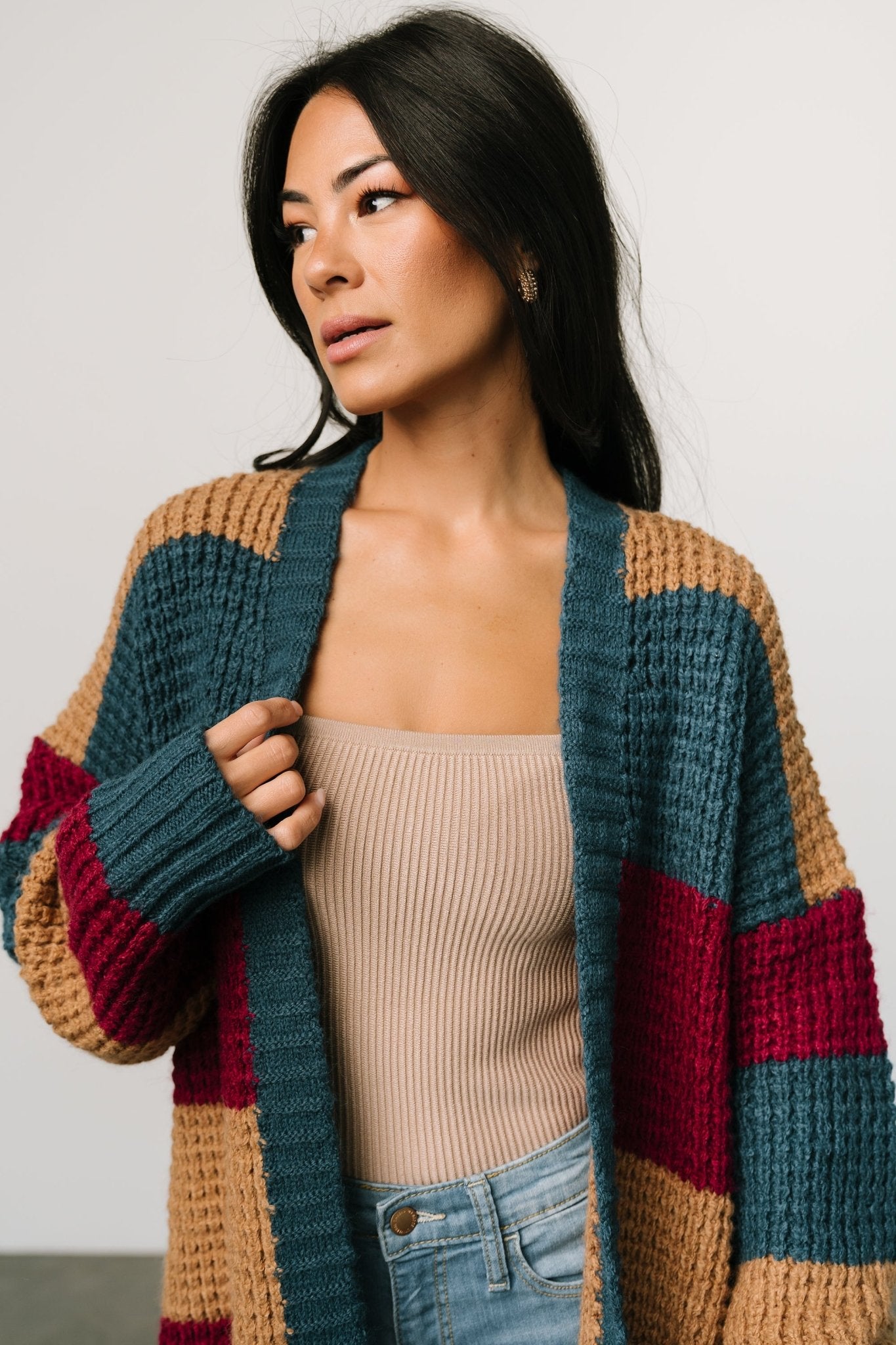 Jonah Chunky Knit Cardigan | Deep Topaz Multi Nicekicks Cheap Pice