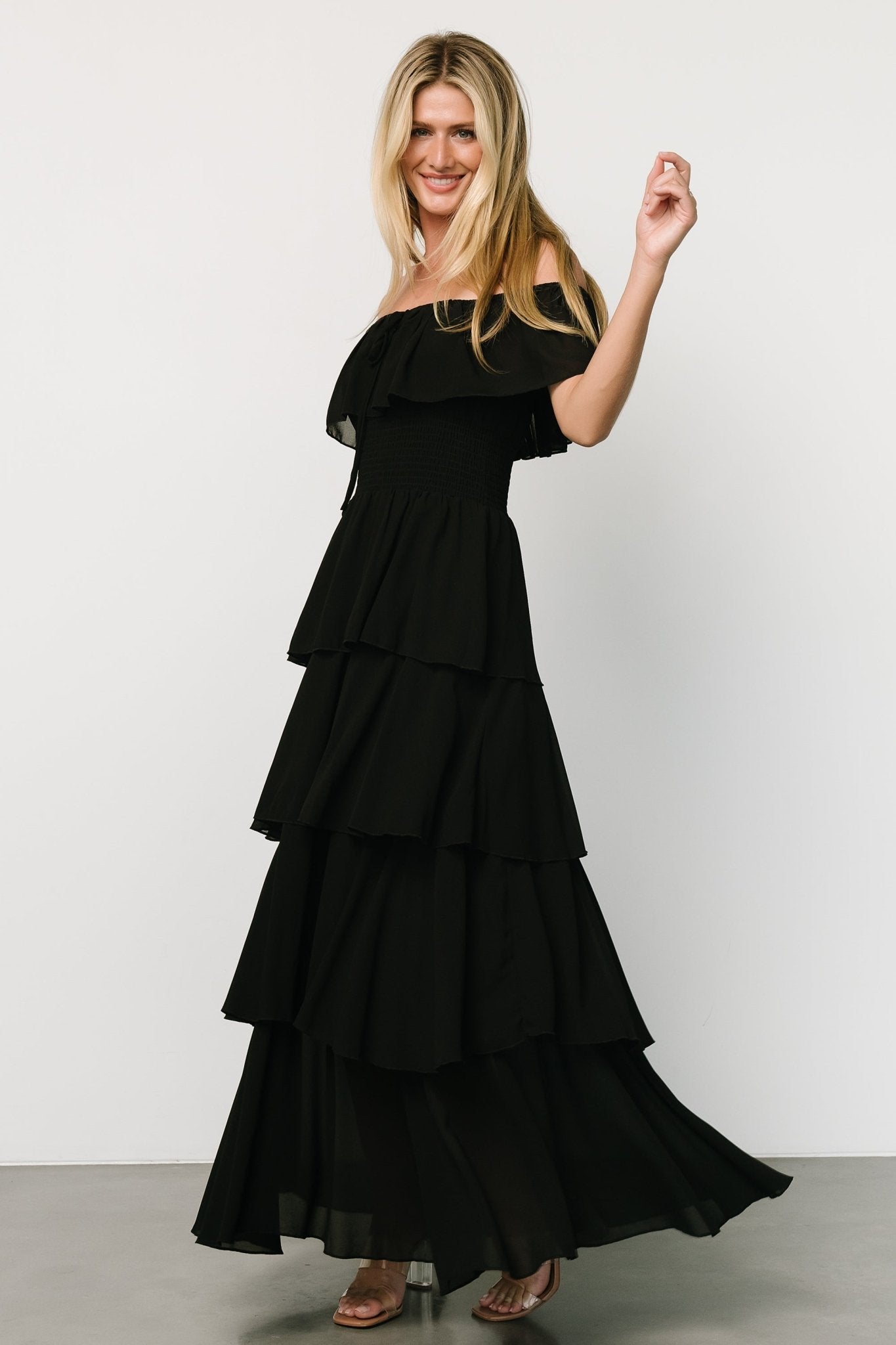 Carina Off Shoulder Maxi Dress | Black Online Online Free Shipping