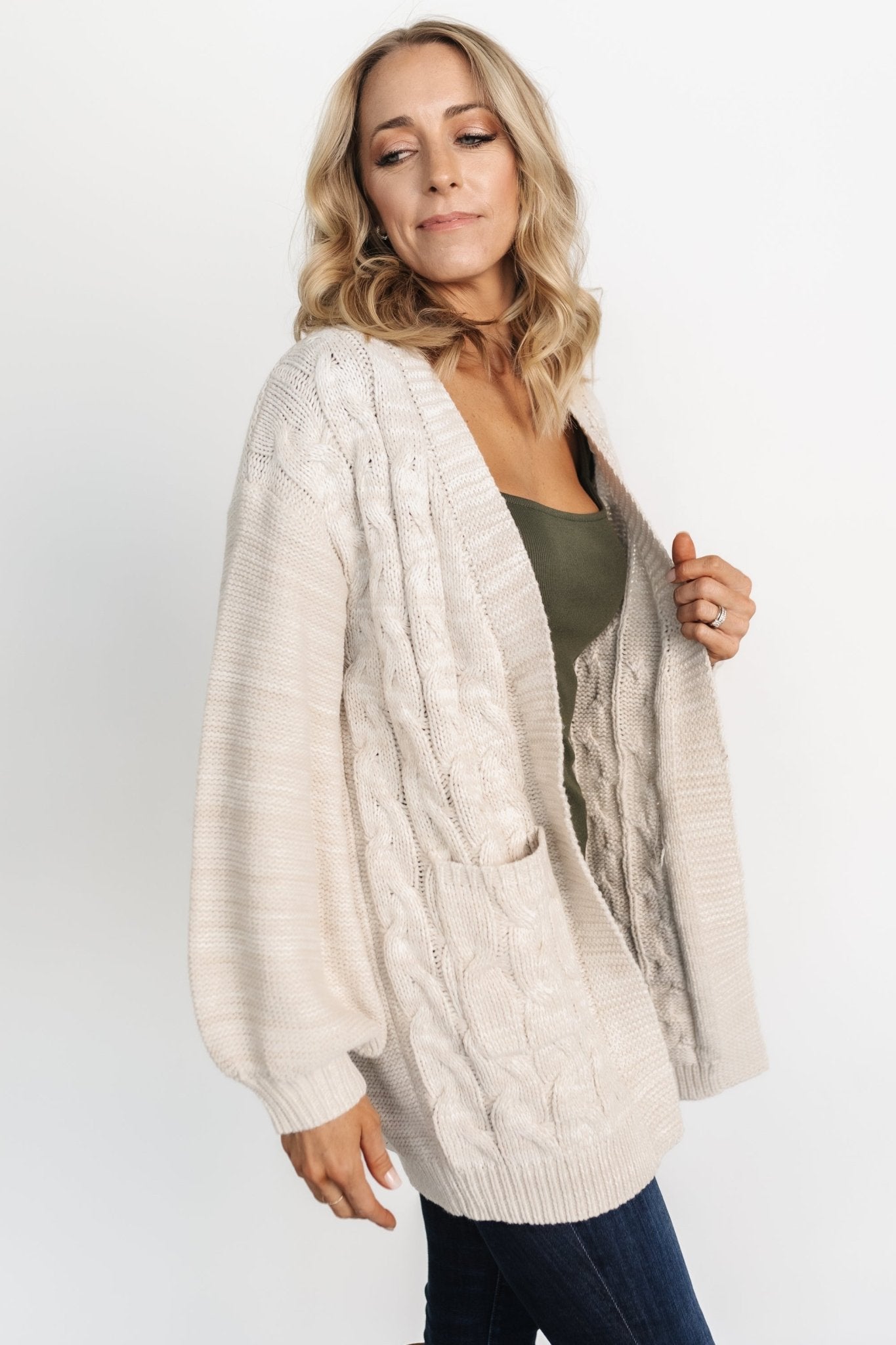 Spencer Chunky Knit Cardigan | Oatmeal Recommend Cheap Pice