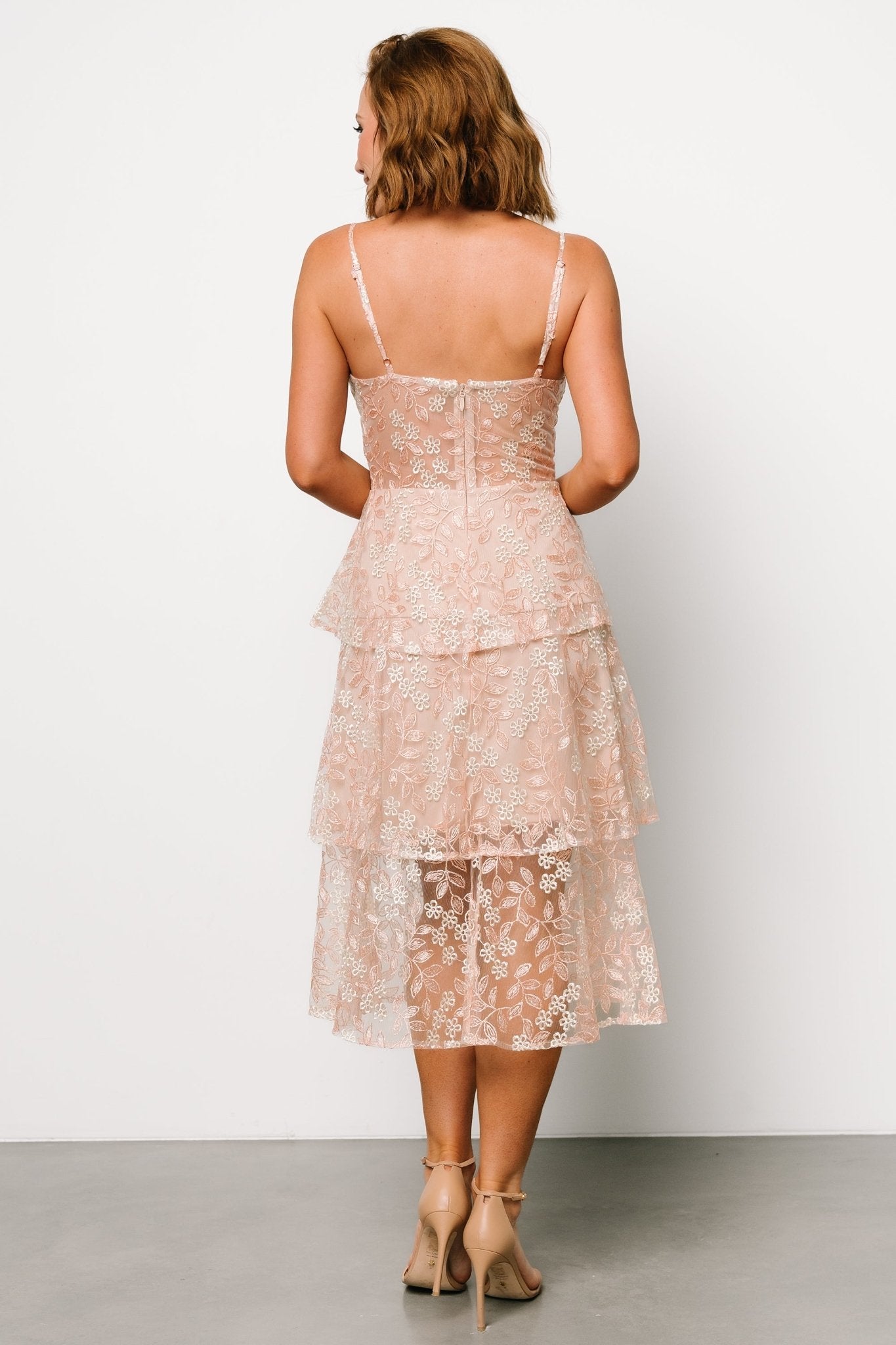 Georgiana Embroidered Midi Dress | Nude + Rose Get Authentic