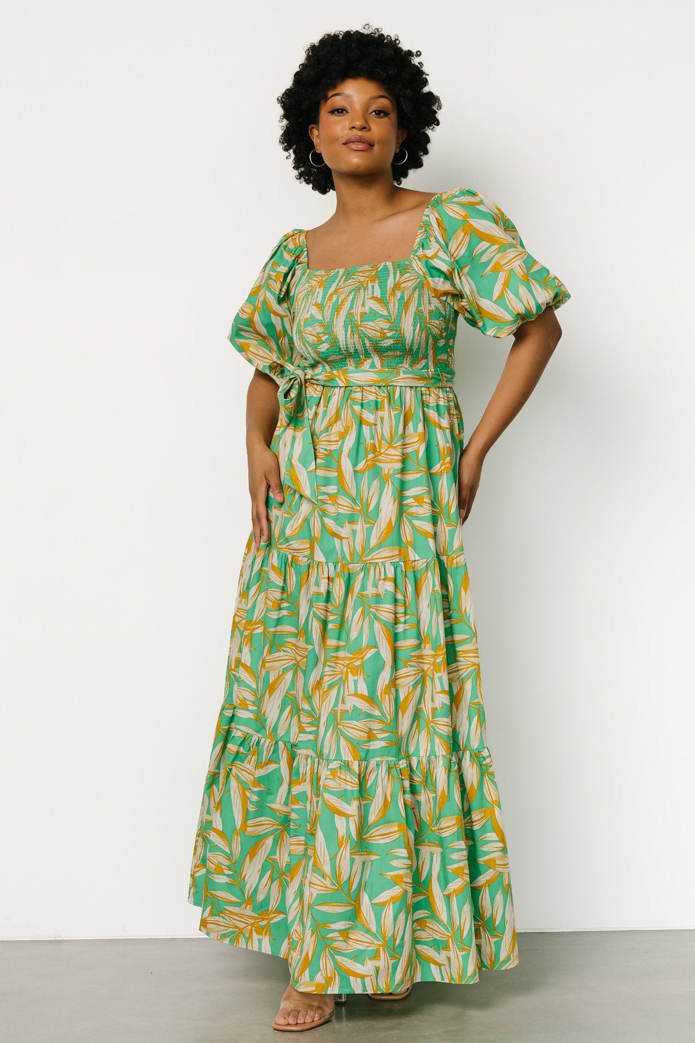 Forsythe Smocked Maxi Dress | Green Print Cheapest Pice For Sale