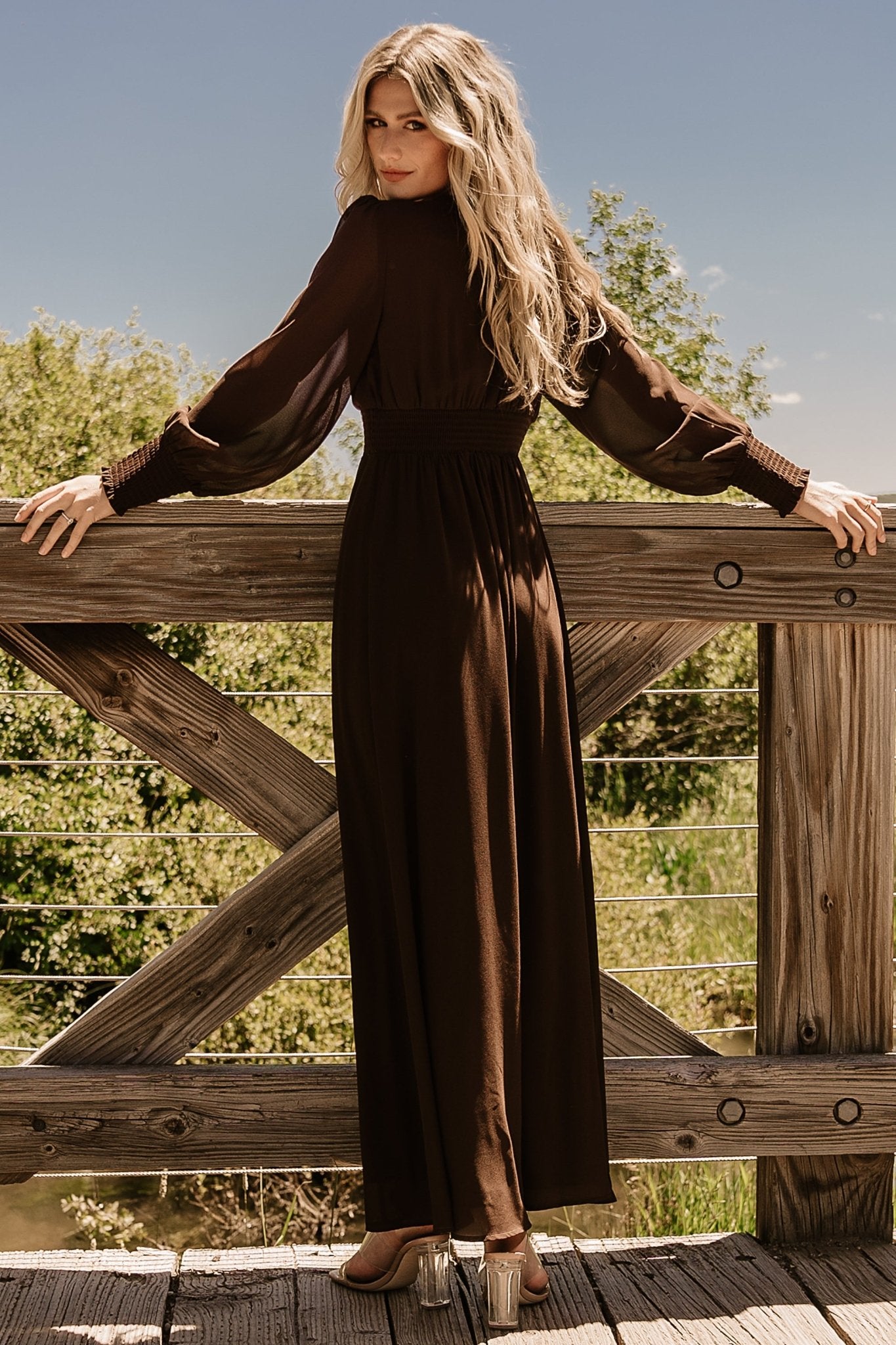 Olivia Maxi Dress | Dark Brown Discount How Much