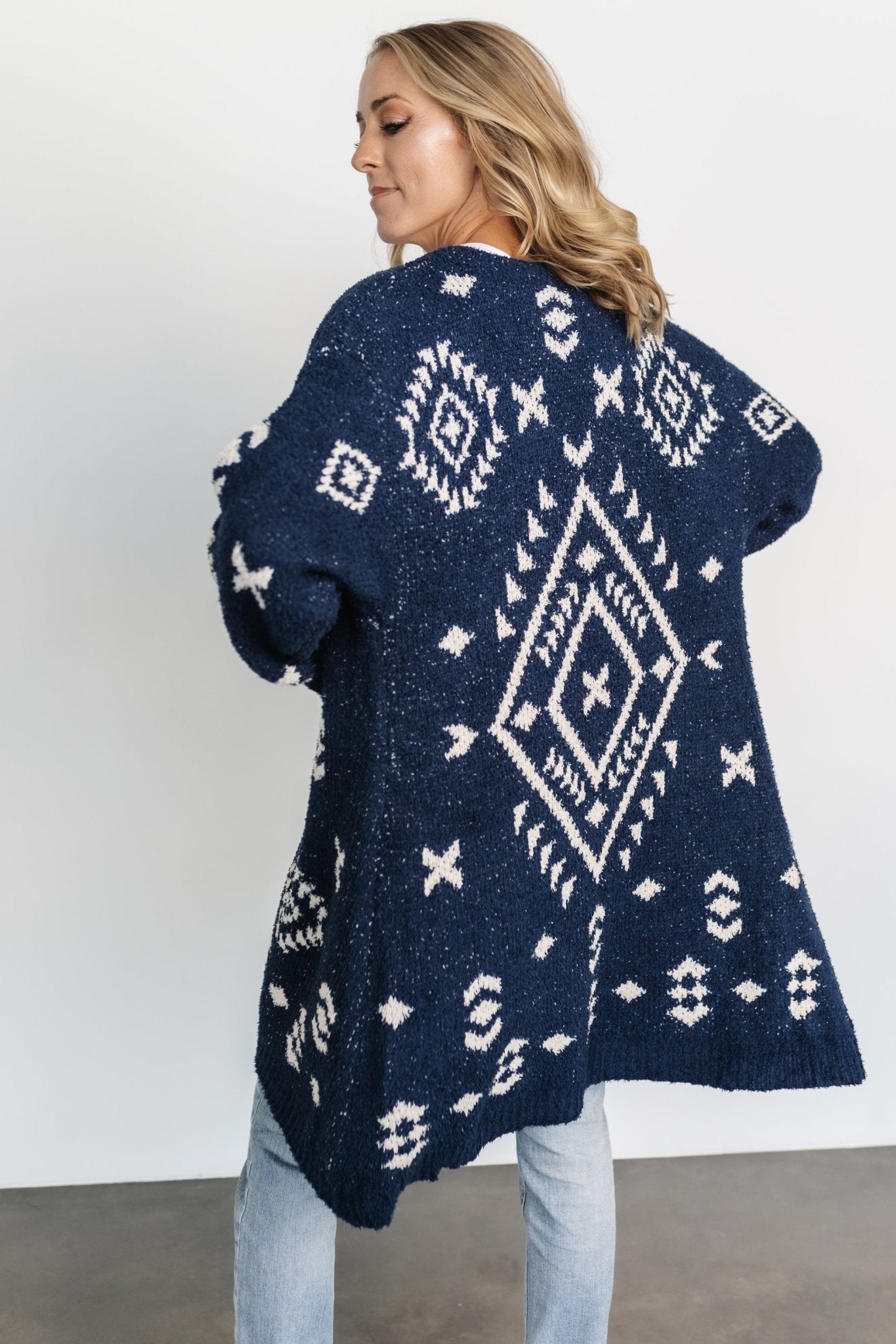 Missoula Oversized Cardigan | Navy + Ivory Free Shipping Manchester