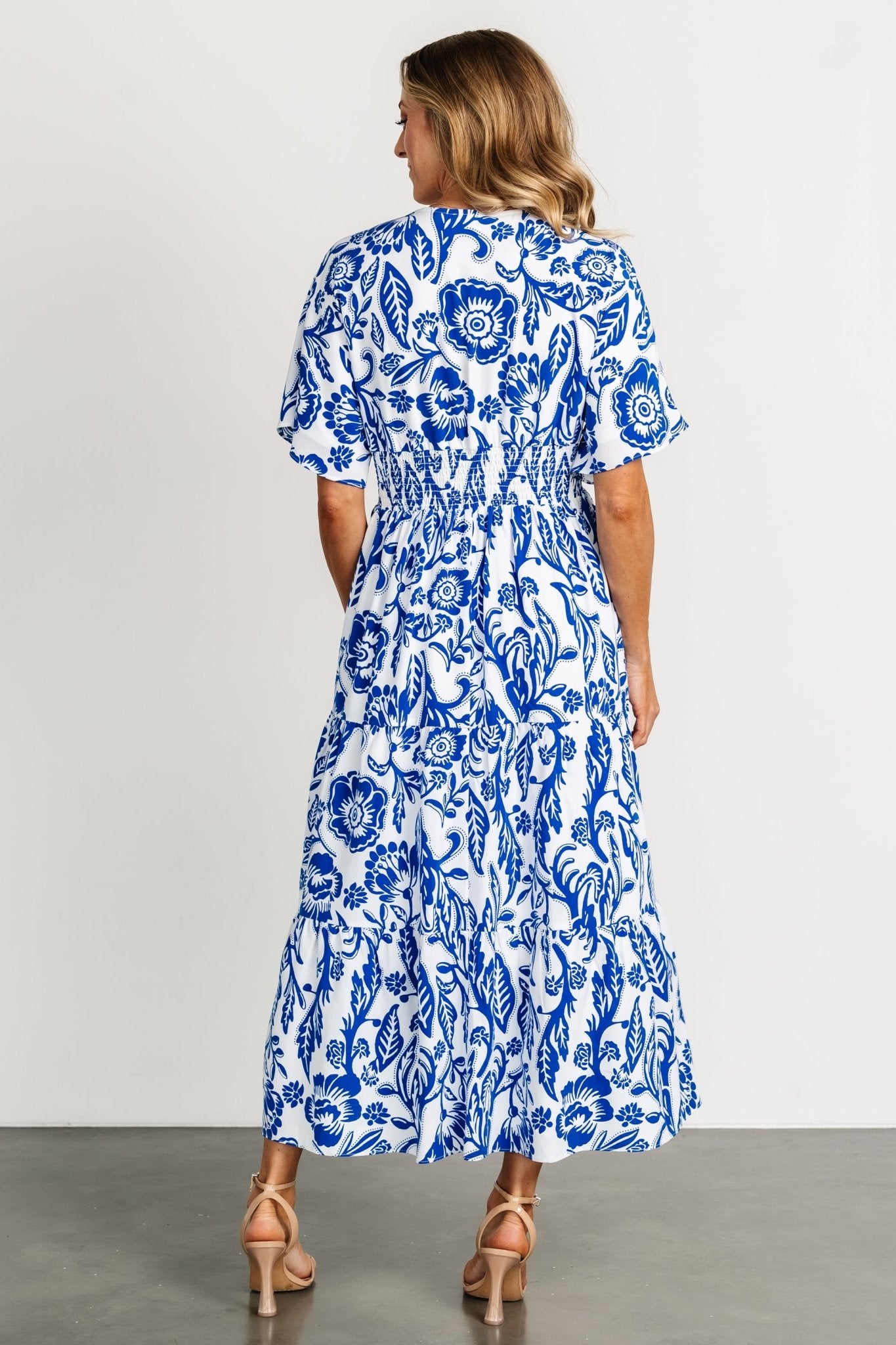 Austin Kimono Dress | Cobalt Print Outlet Huge Surprise