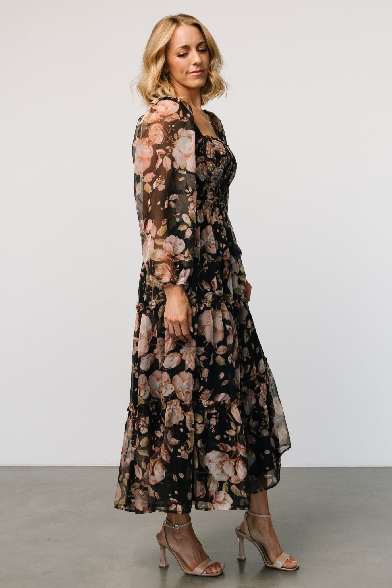 Adeline Smocked Maxi Dress | Midnight Floral For Cheap Online