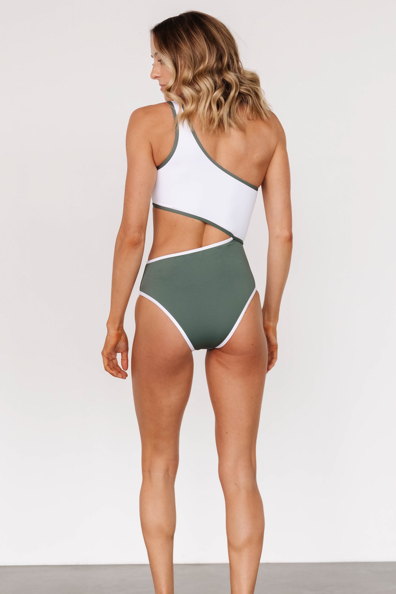 Portofino One Piece | Olive + White Buy Cheap Footlocker