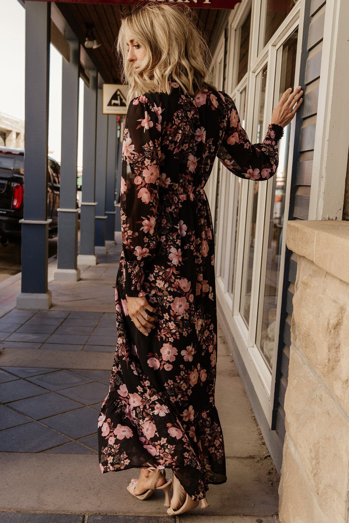 Luciana Maxi Dress | Black + Mauve Sale With Mastercard