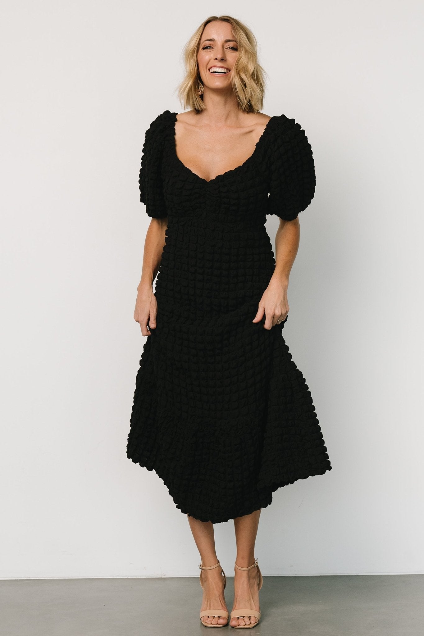 Therese Textured Dress | Black Outlet Exclusive