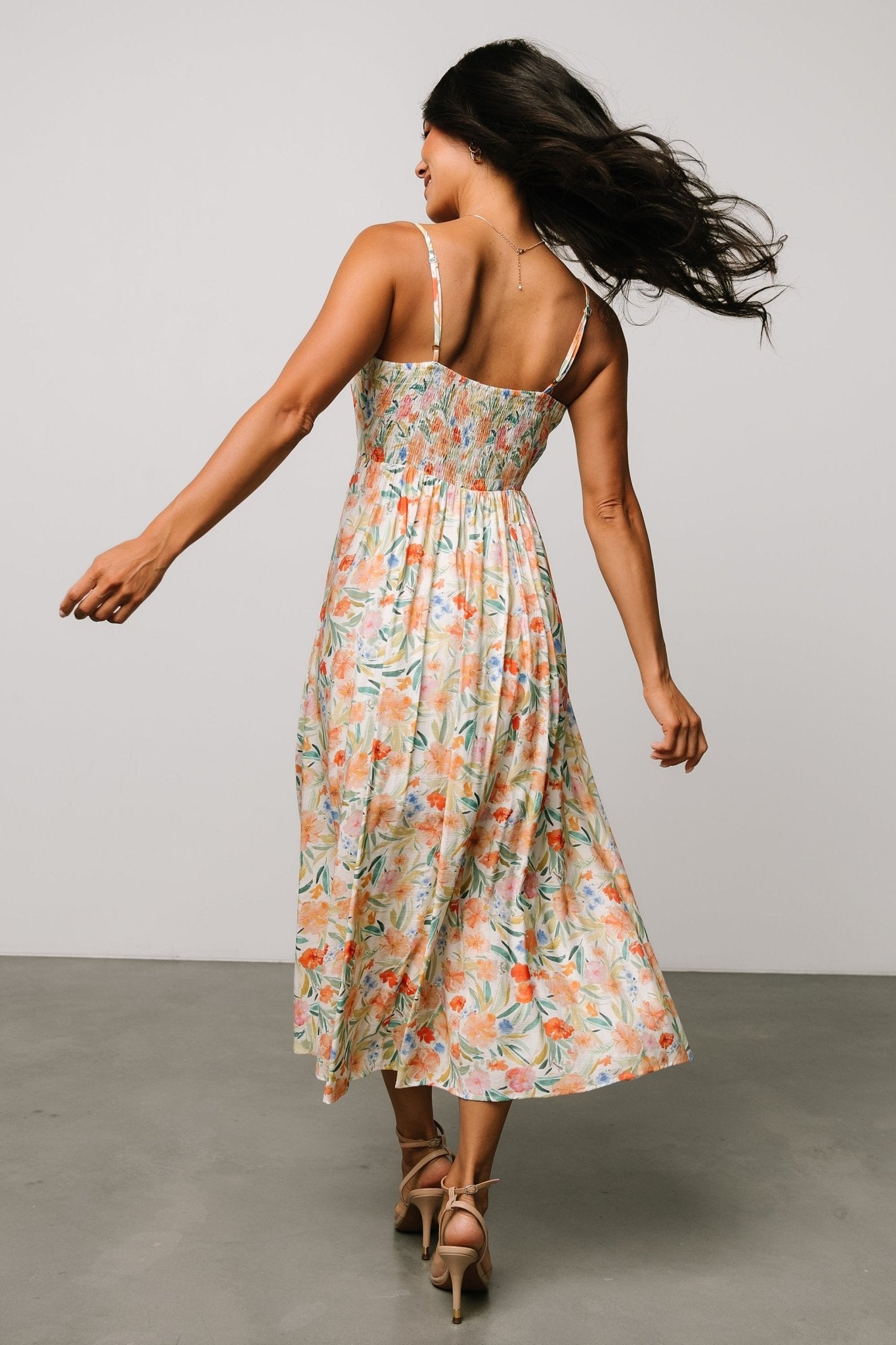 Calista Midi Dress | Multi Floral With Credit Card For Sale