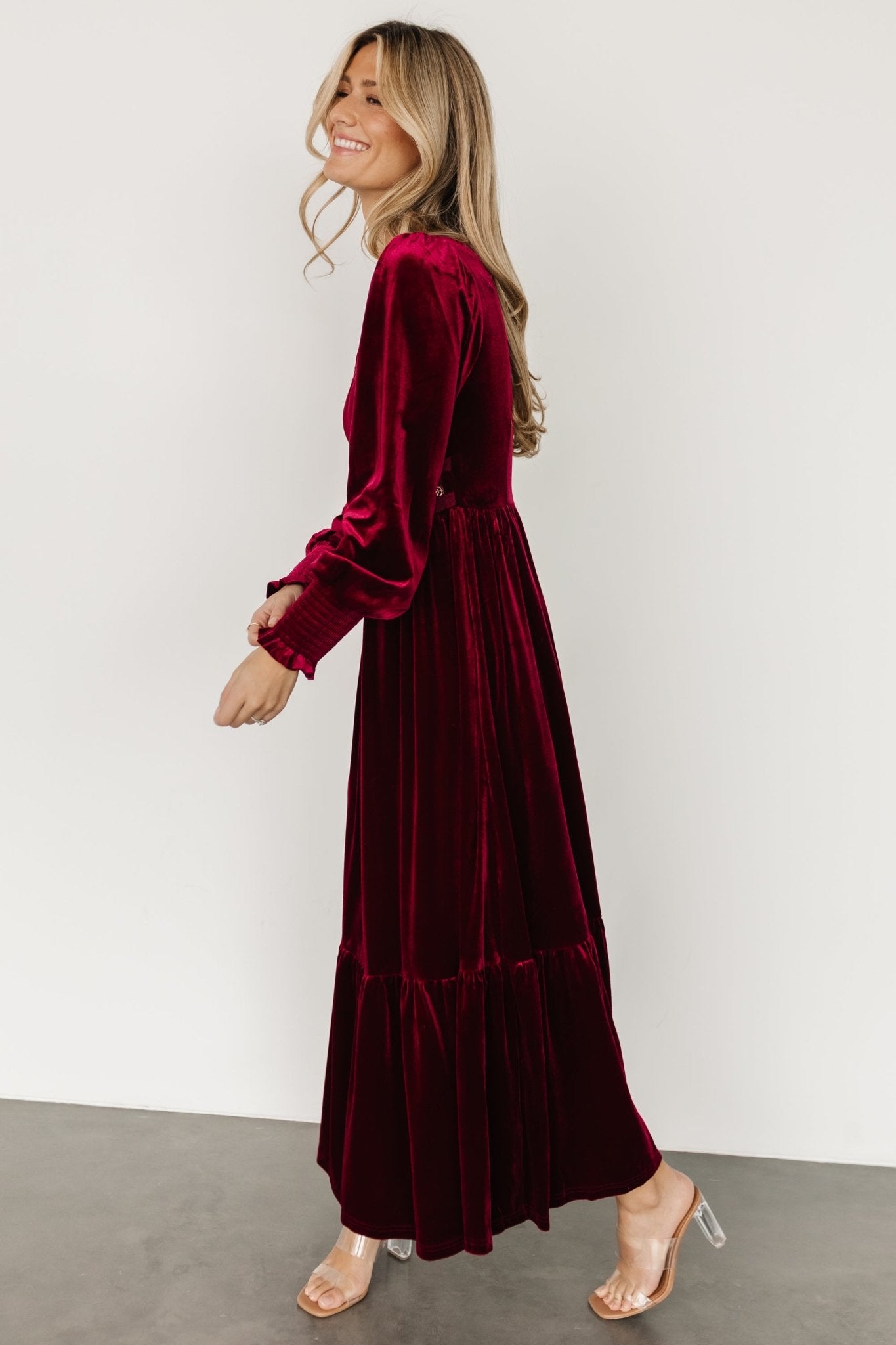 Ingrid Velvet Maxi Dress | Merlot Sale Wide Range Of