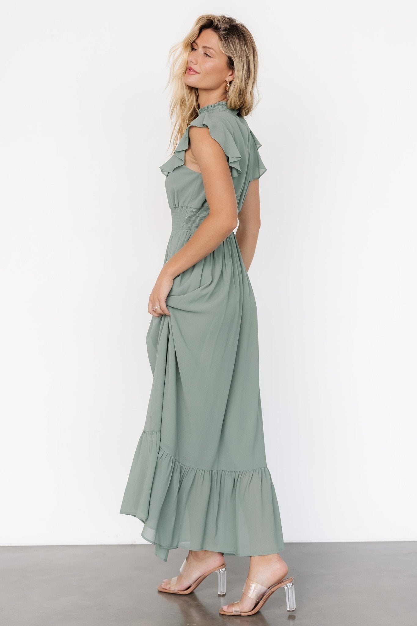 Kearny Ruffle Maxi Dress | Eucalyptus Store Sale