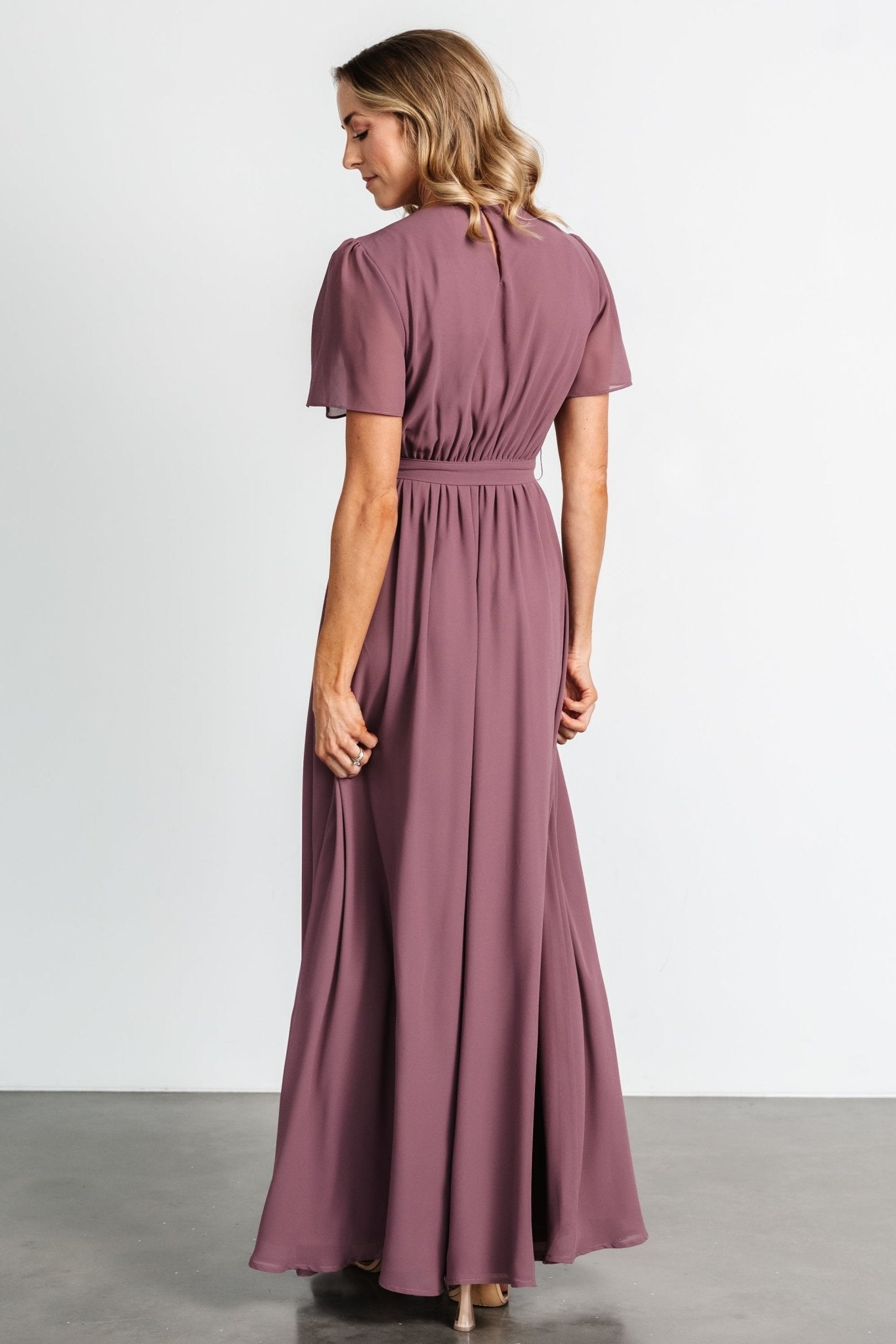 Naomi Short Sleeve Maxi Dress | Vintage Plum Genuine Cheap Online