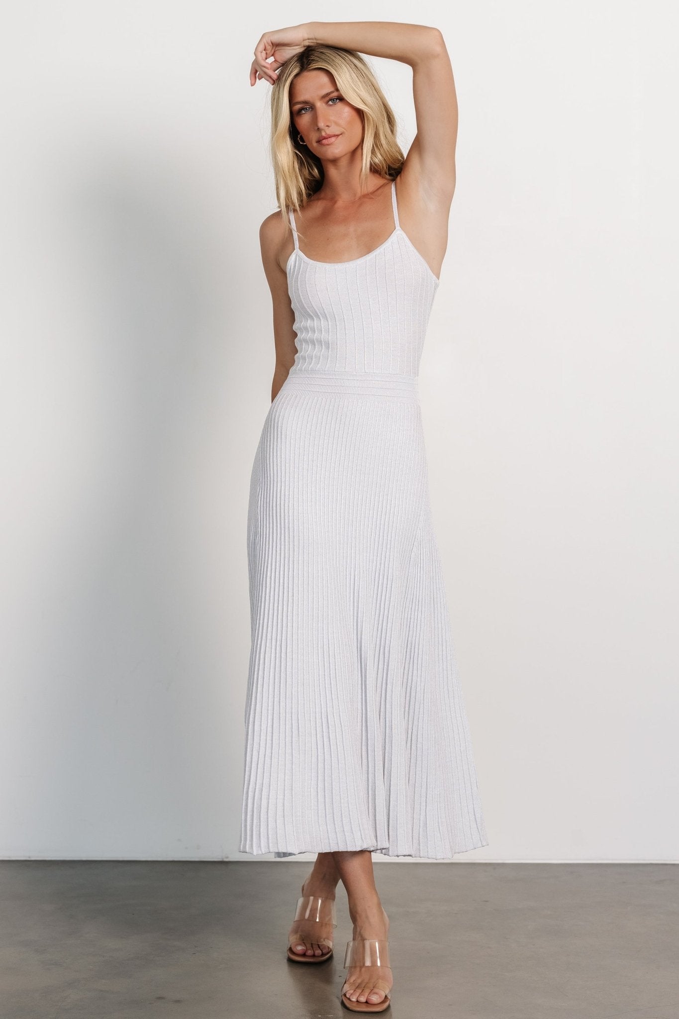 Adair Knit Dress | Silver Shimmer Visit Online