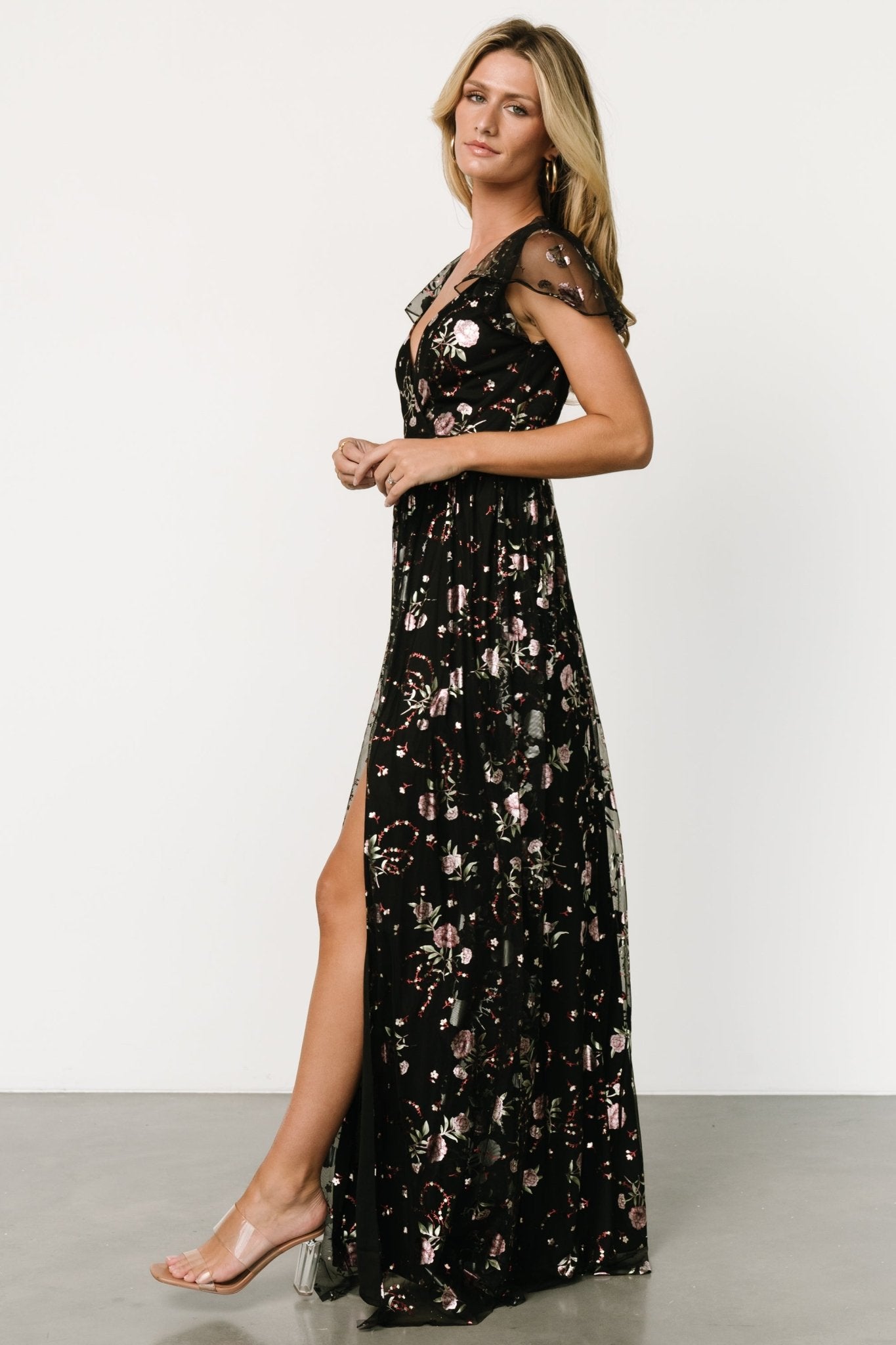 Devany Maxi Dress | Black Multi Visa Payment Cheap Pice