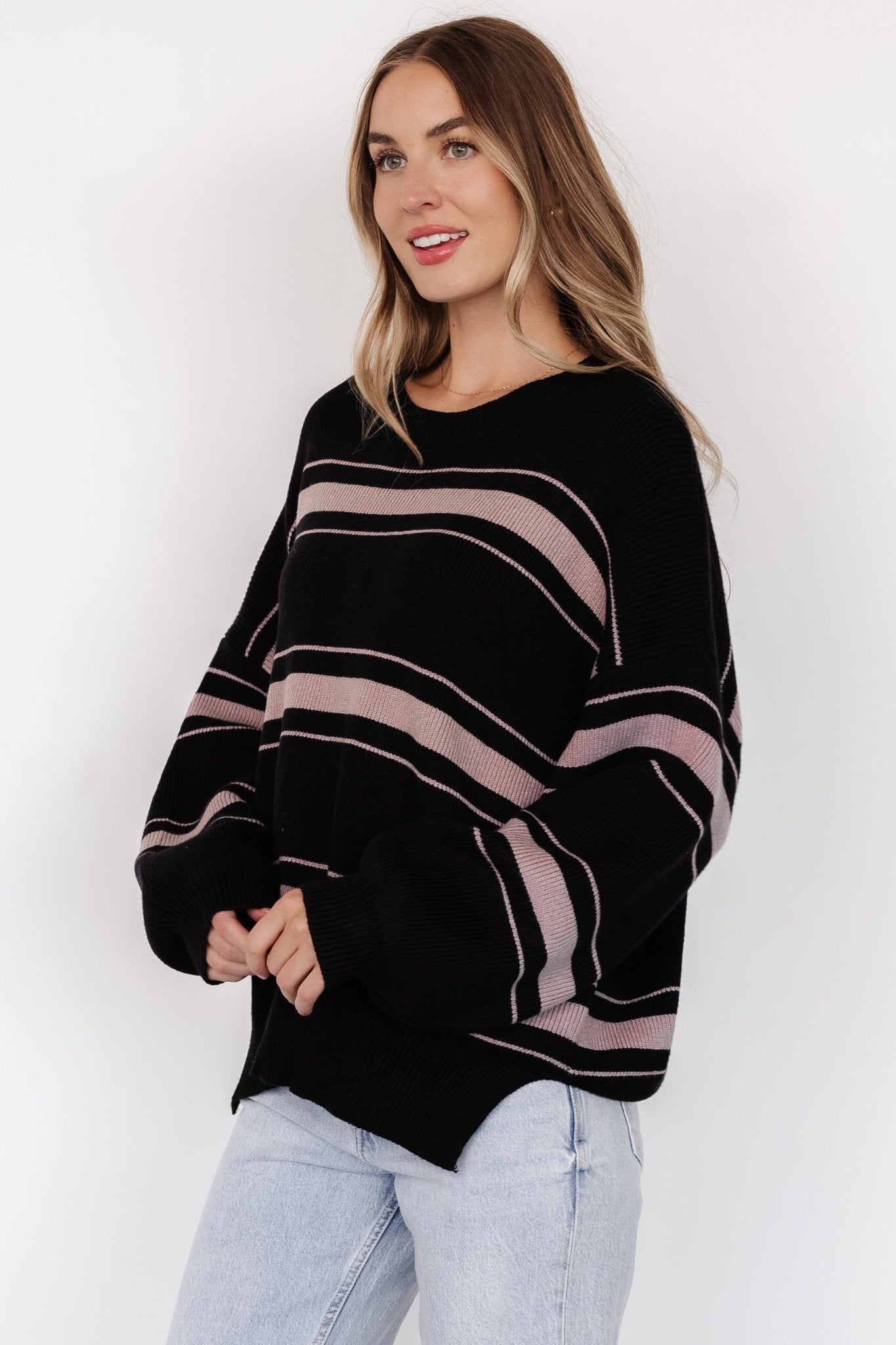 Charlie Striped Sweater | Black Buy Cheap Outlet