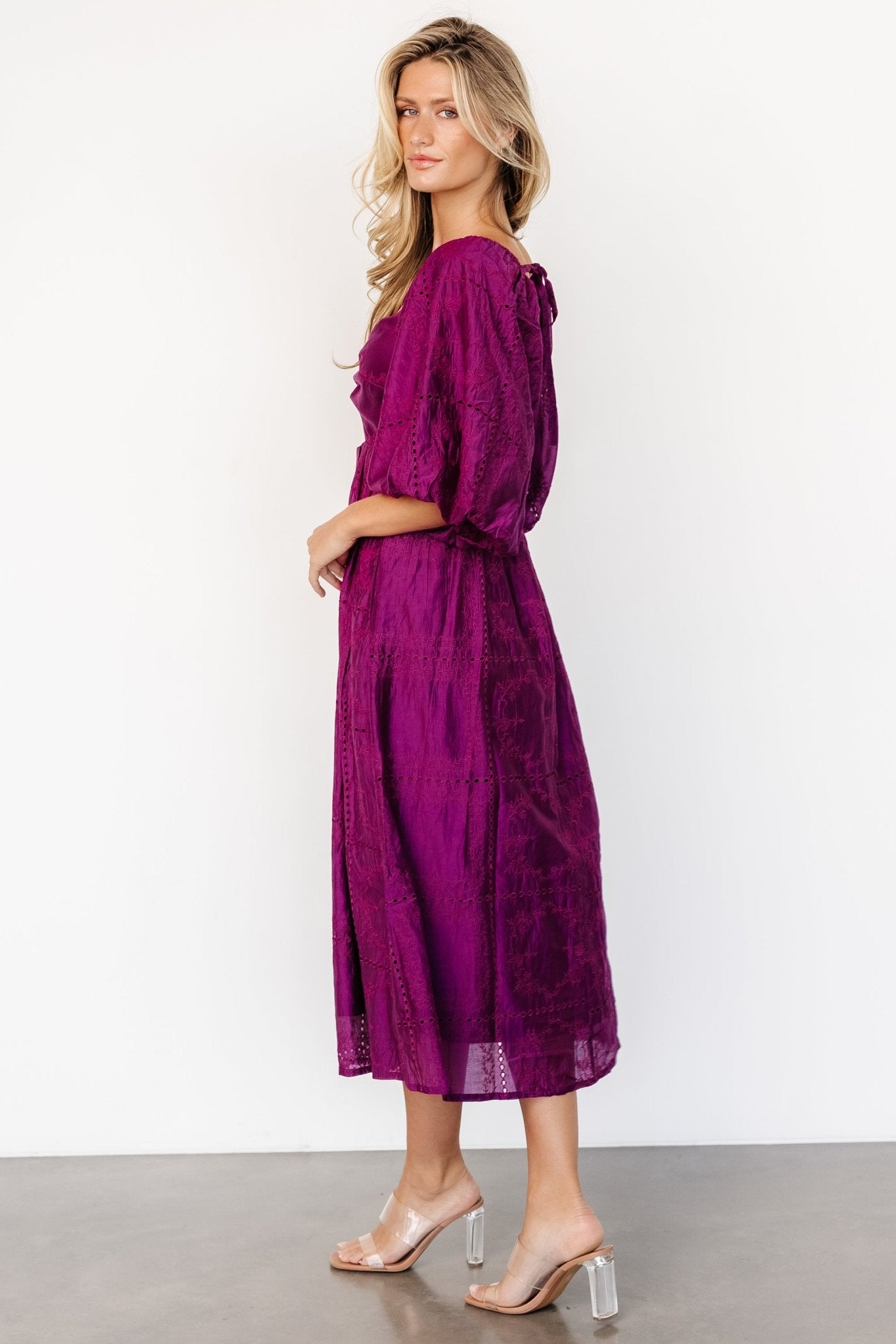 Brynn Midi Dress | Berry Where To Buy Cheap Real