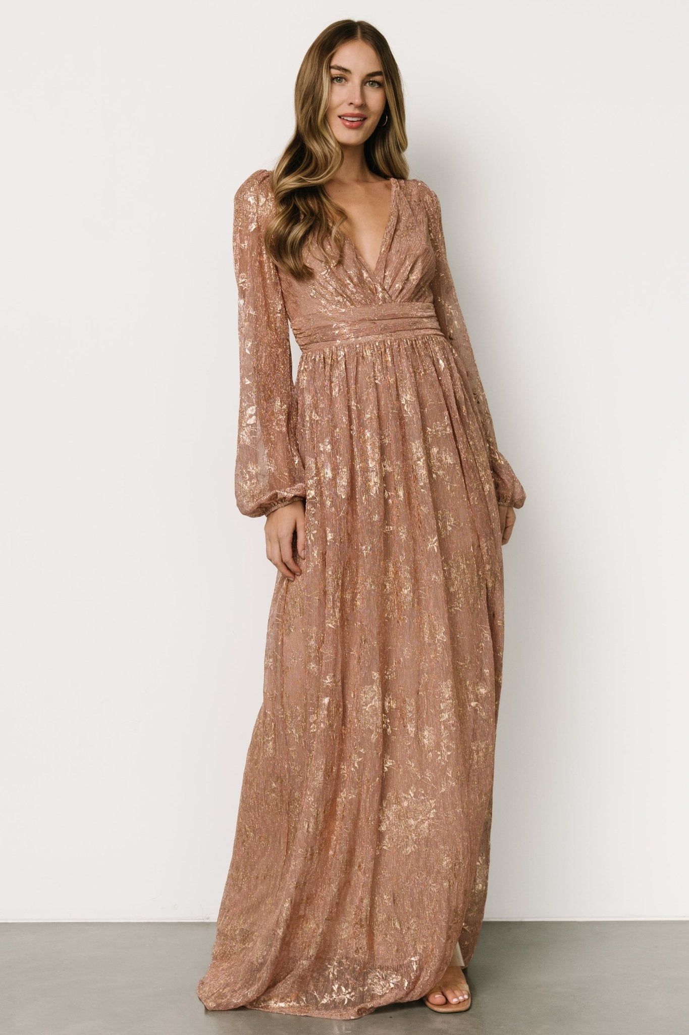 Charlene Maxi Dress | Rose Gold For Cheap Online