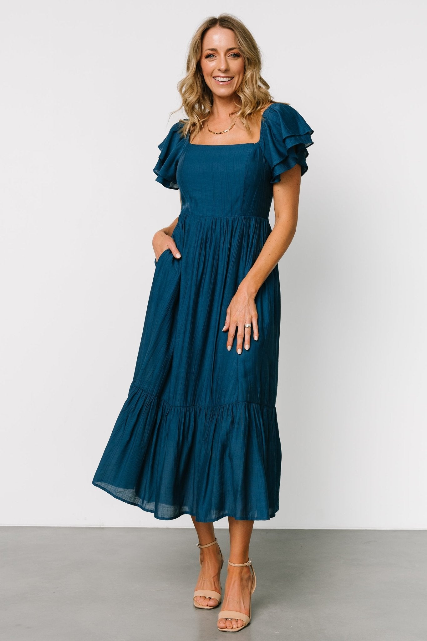 Buttercup Midi Dress | Deep Blue Largest Supplier