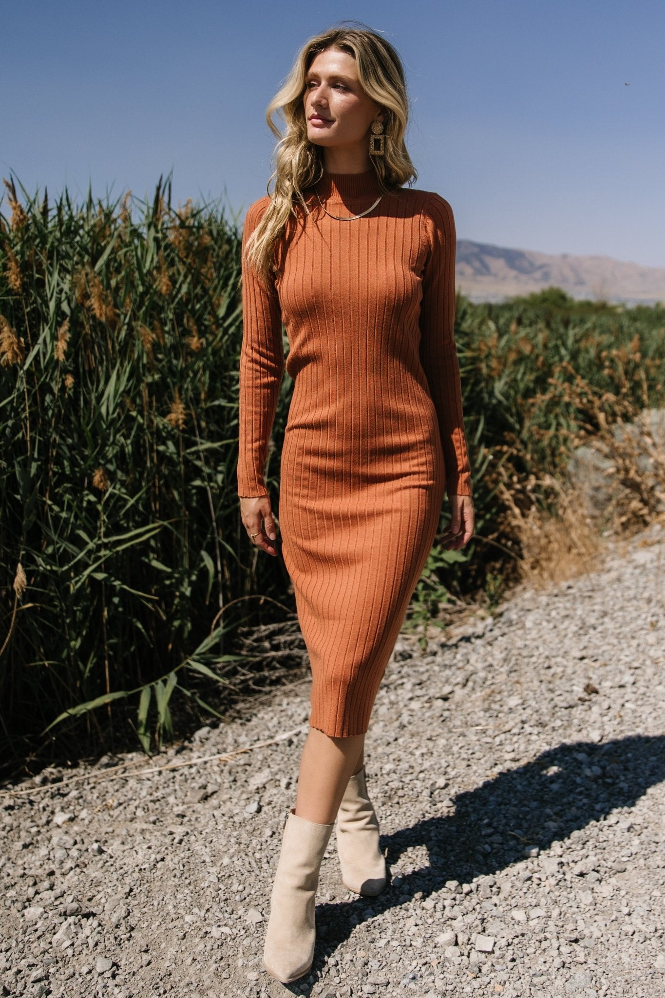 Jill Ribbed Midi Dress | Spice Explore