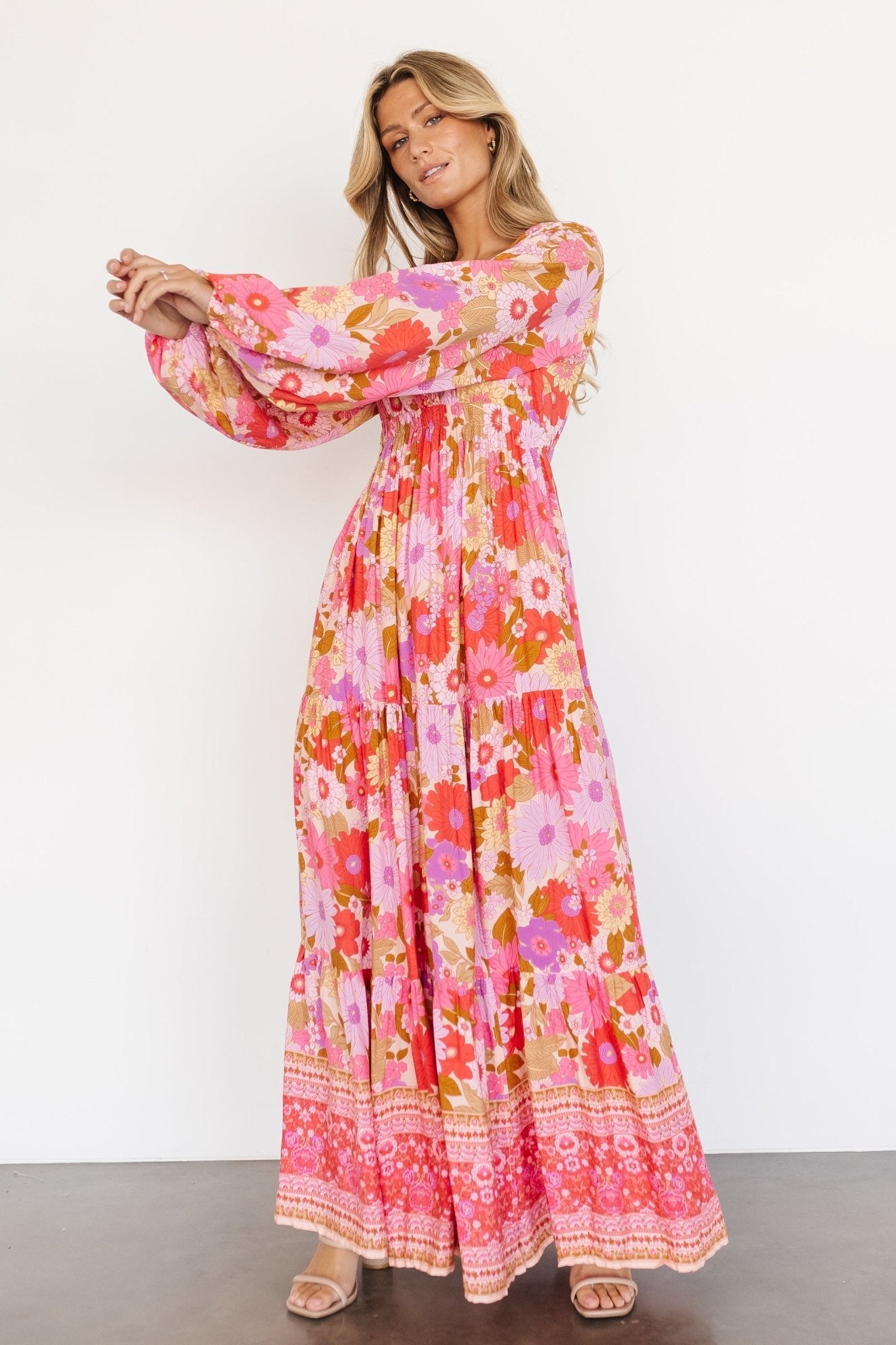 Malena Maxi Dress | Pink Multi Discount Supply