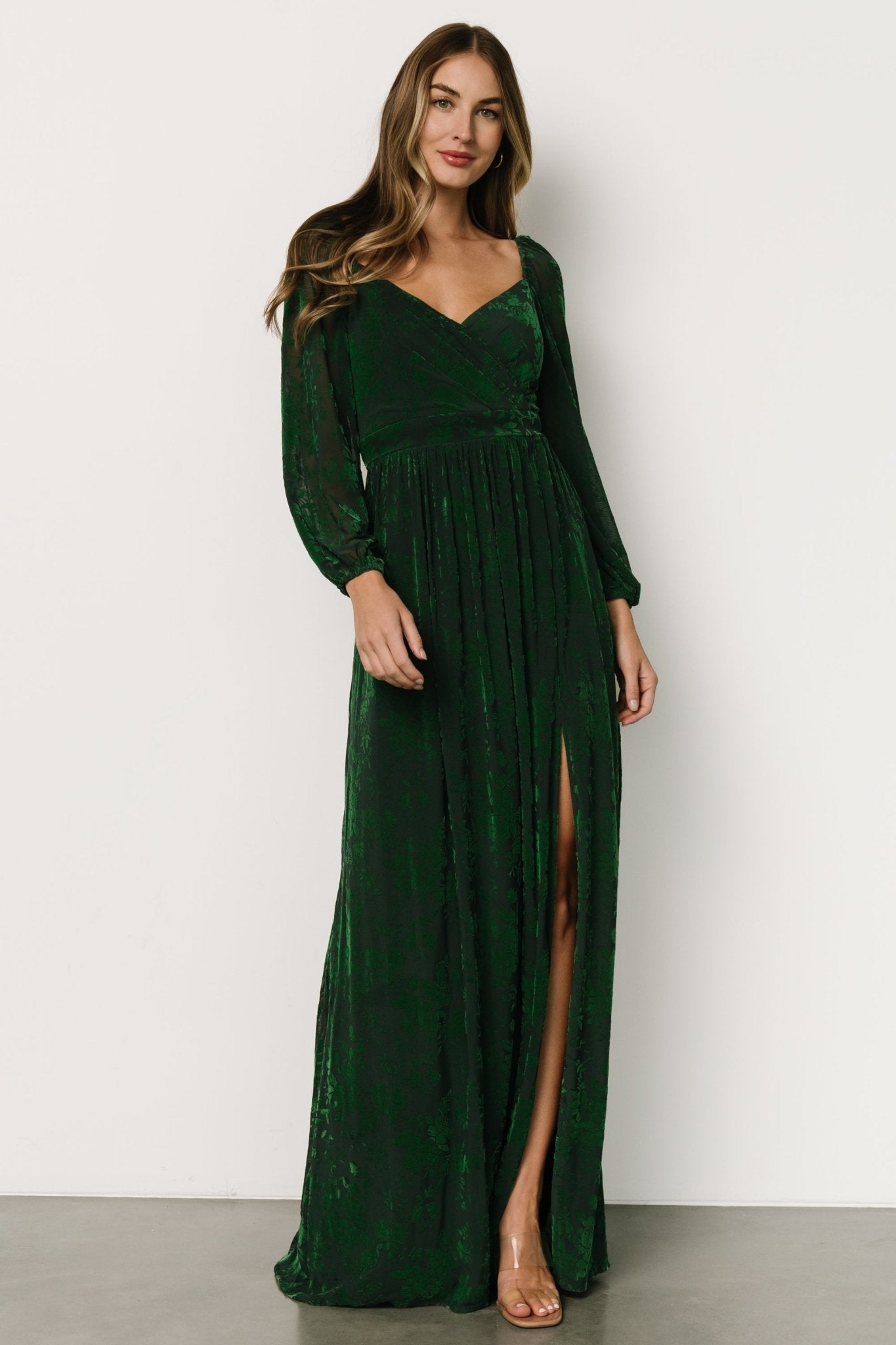 Mable Velvet Maxi Dress | Green Clearance Fast Delivery