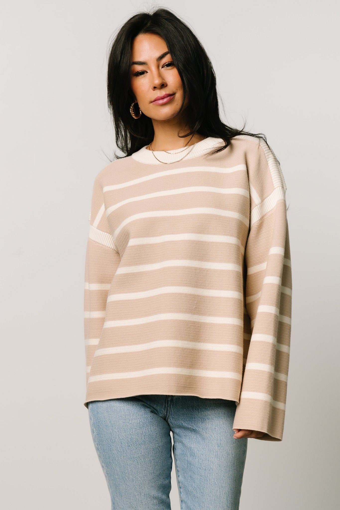 Conway Striped Sweater | Natural Buy Cheap Tumblr