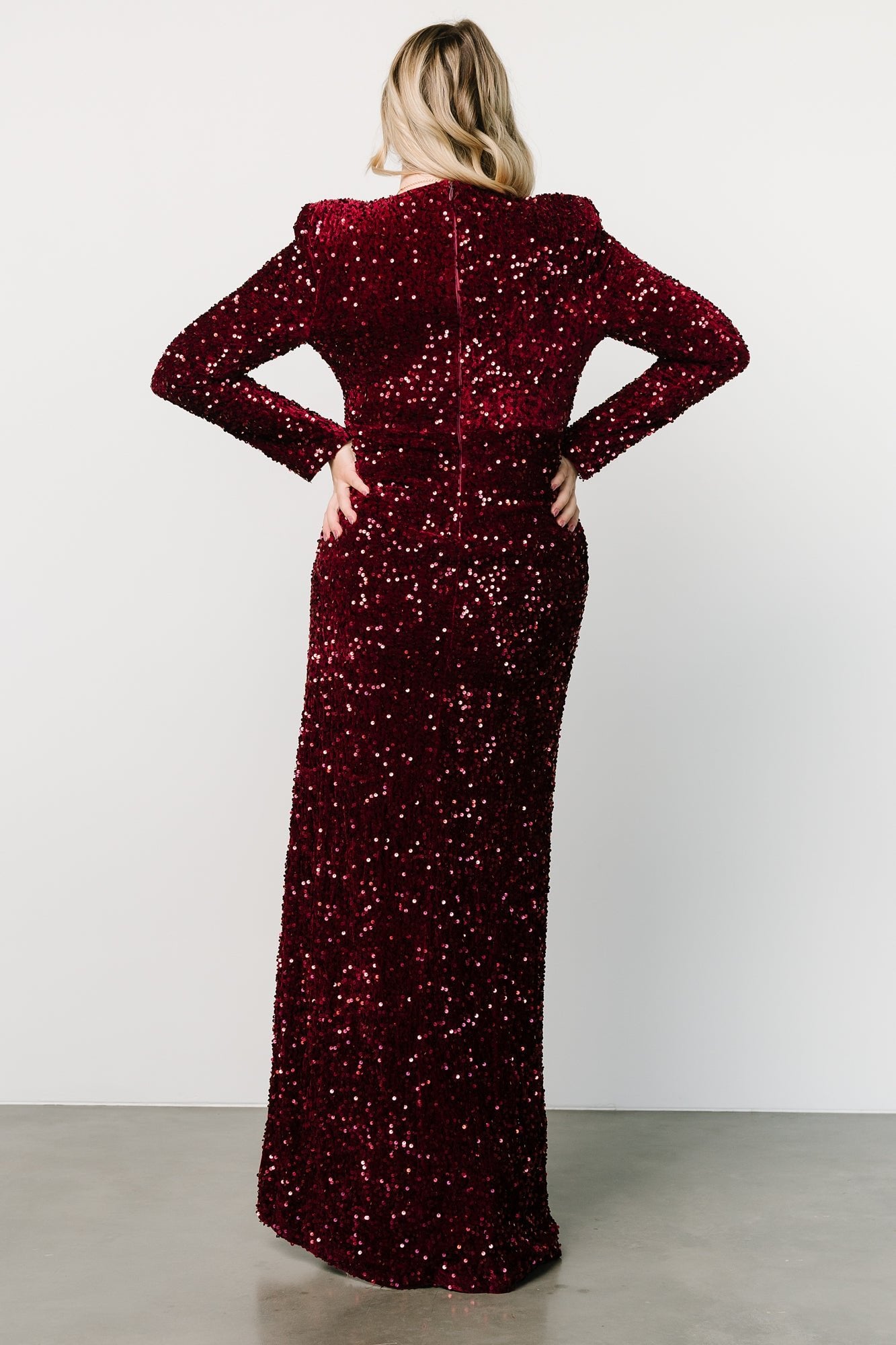 Madonna Sequin Maxi Dress | Burgundy Buy Cheap Inexpensive