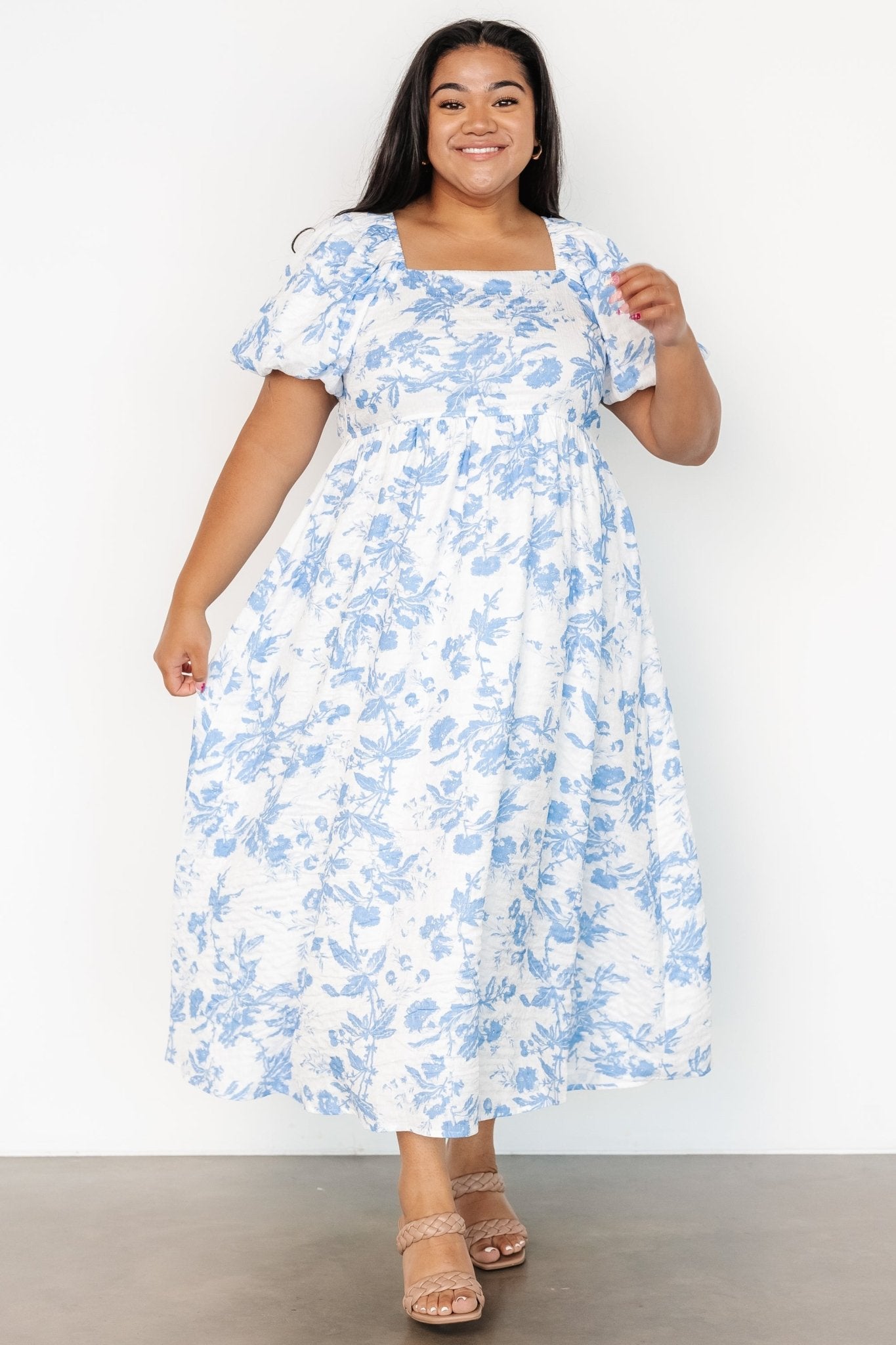 Graceland Maxi Dress | White + Blue Floral Free Shipping Fake