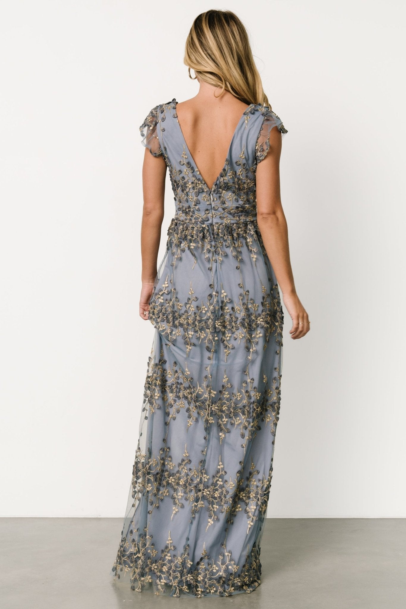 Eva Embroidered Maxi Dress | Slate + Gold Discount Wholesale