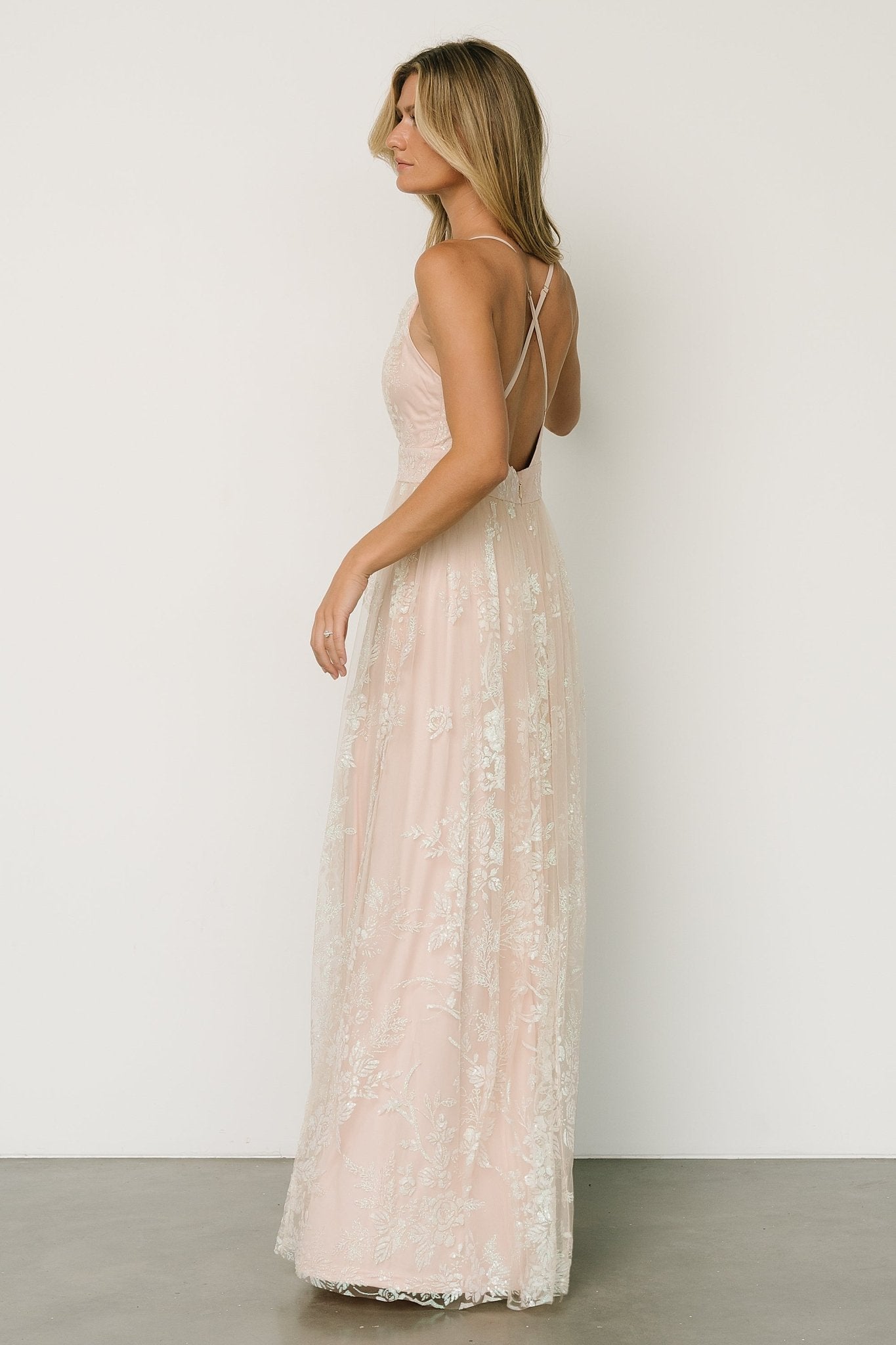 Lucienne Shimmer Maxi Gown | Ivory Cheap For Nice