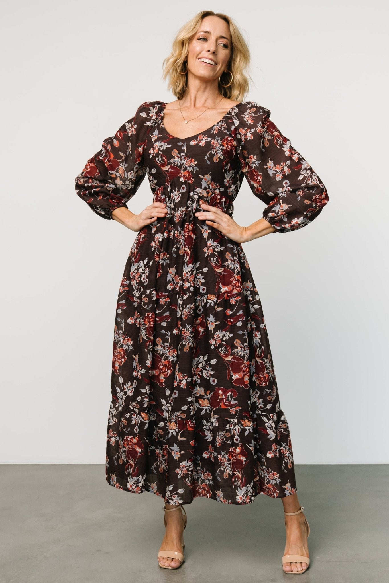 Chantae Maxi Dress | Dark Plum Print Pay With Paypal Cheap Online