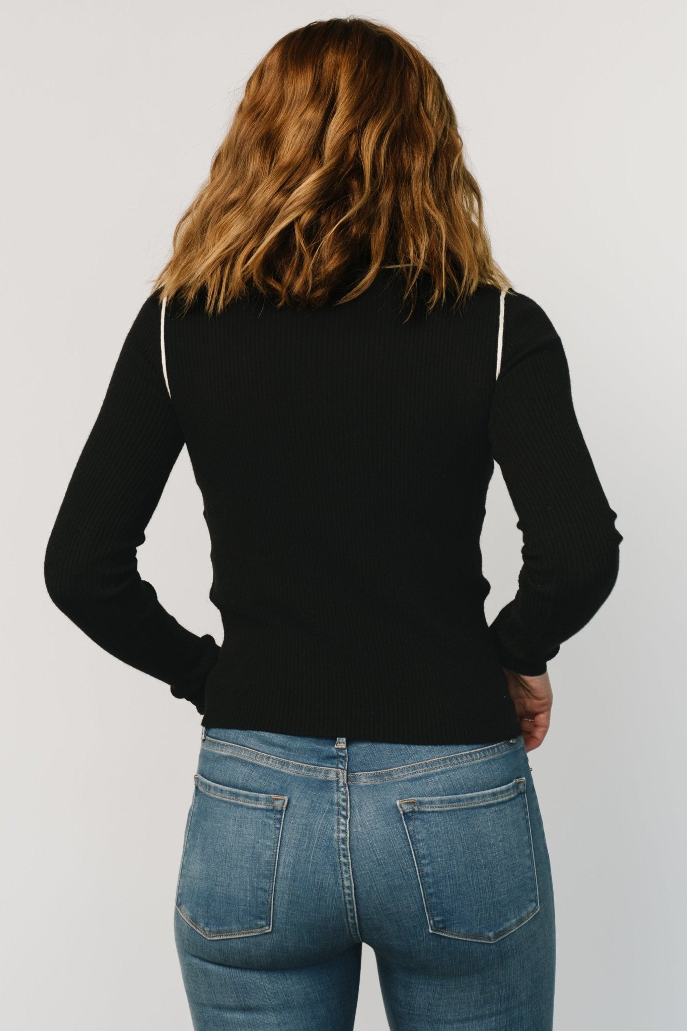 Quinlan Ribbed Top | Black Authentic Online