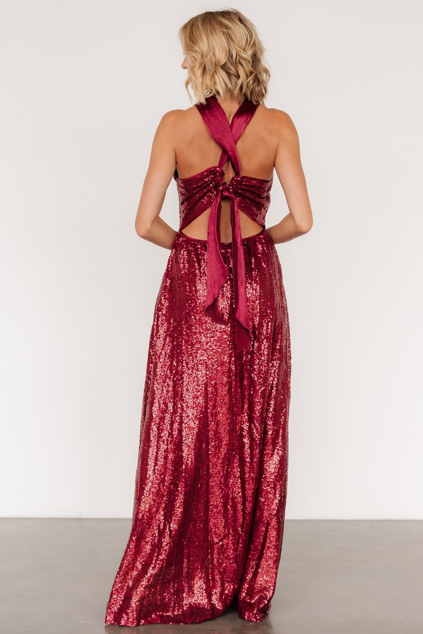 Khai Sequin Maxi Dress | Burgundy Cheap New Arrival